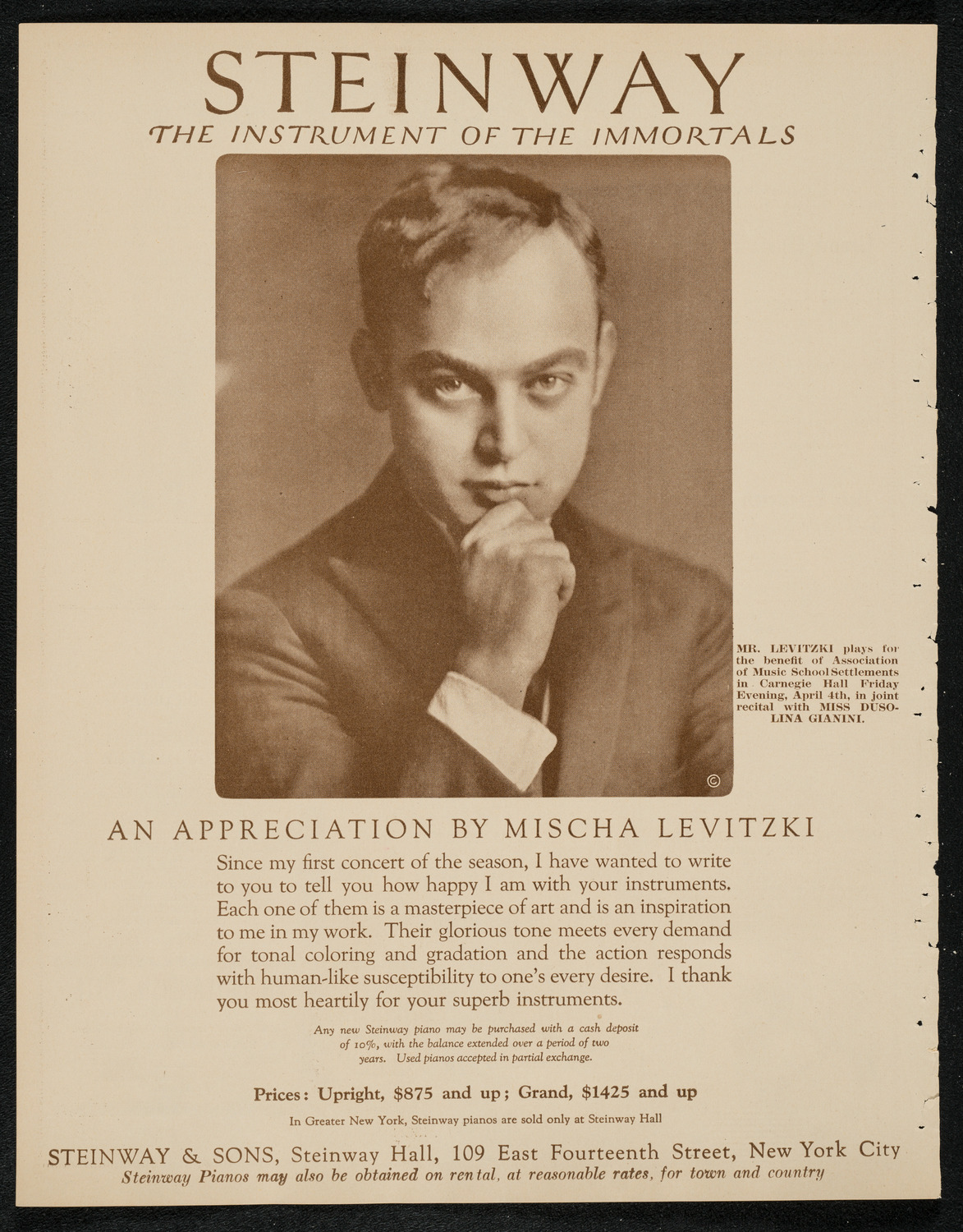 Boston Symphony Orchestra, April 3, 1924, program page 4