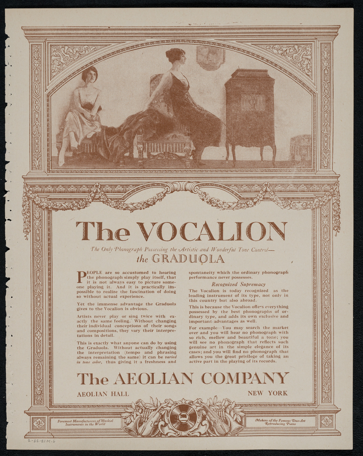 Patriotic Celebration Commemorating the Birthday of George Washington, February 22, 1921, program page 11