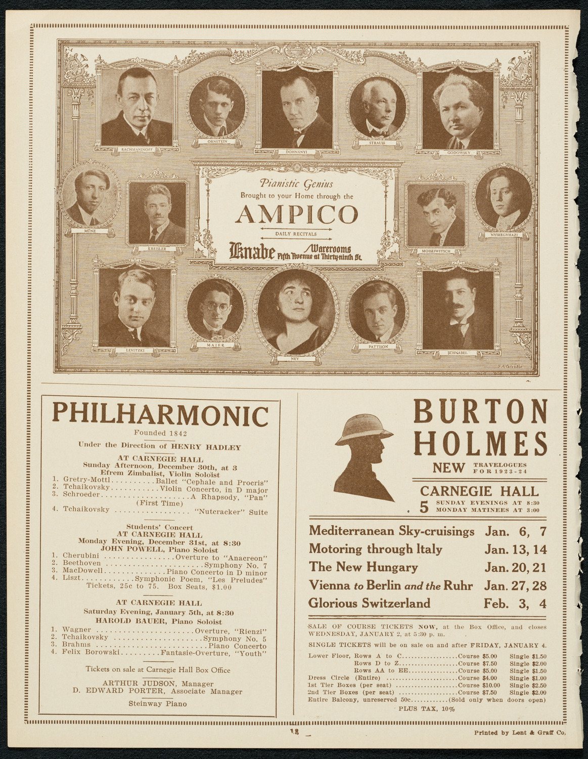 New York Symphony Orchestra, December 28, 1923, program page 12