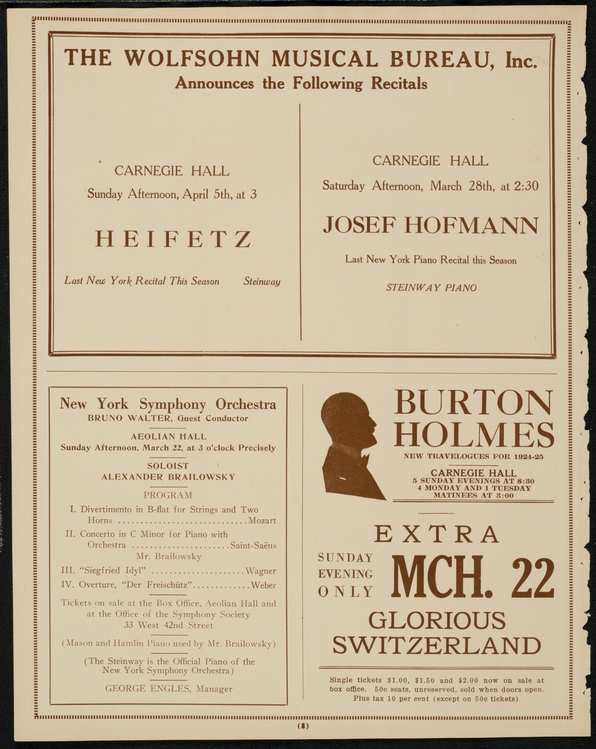 Lawrence Tibbett, Baritone, March 16, 1925, program page 8