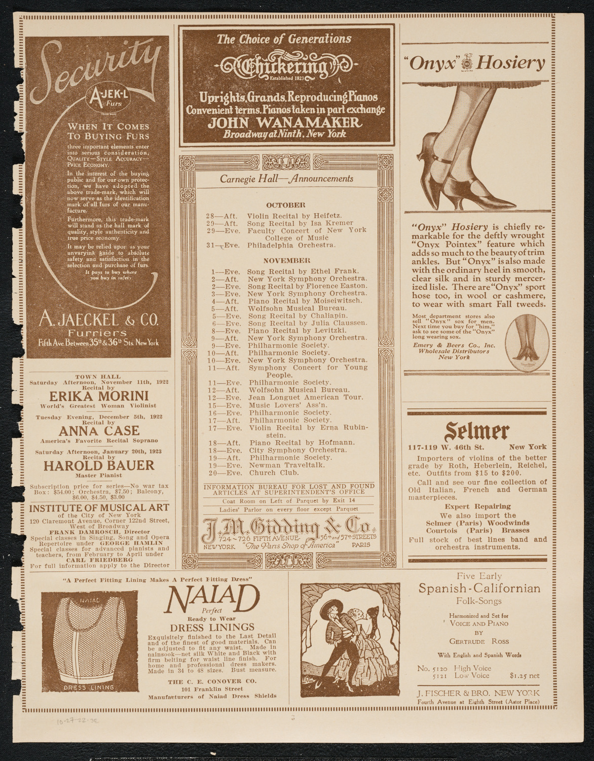 Roosevelt Birthday Celebration, October 27, 1922, program page 3