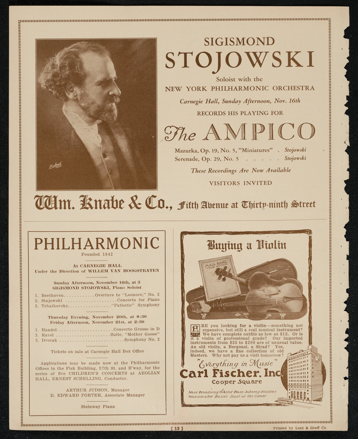 Paul Whiteman and His Orchestra, November 15, 1924, program page 12