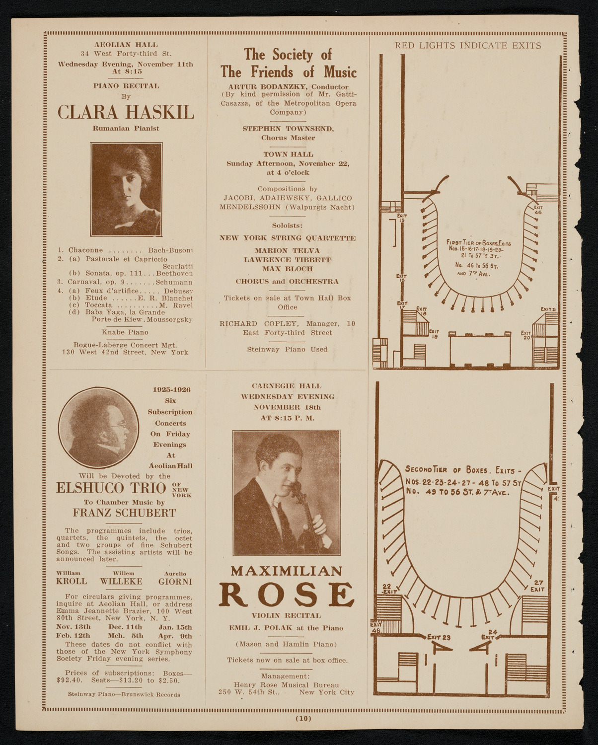 Esther Dale, Soprano, November 9, 1925, program page 10