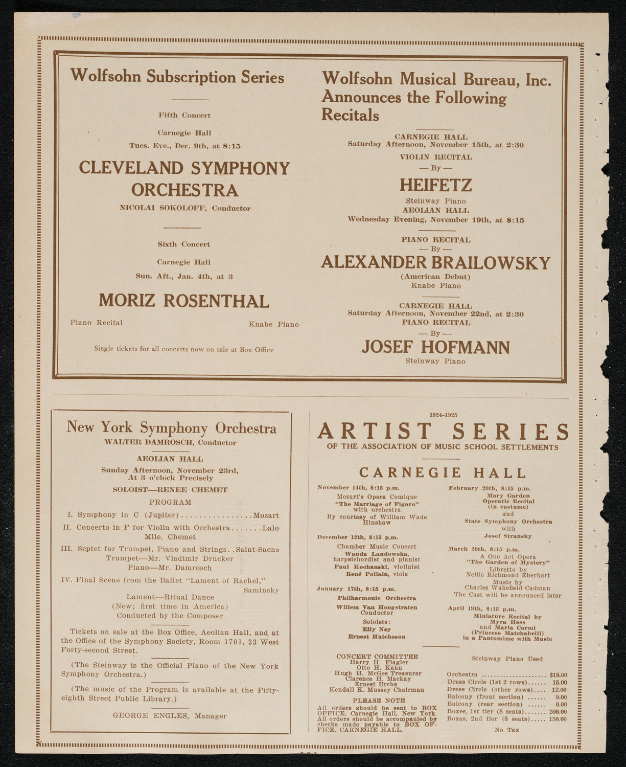 English Grand Opera Company: Rheingold, November 10, 1924, program page 8