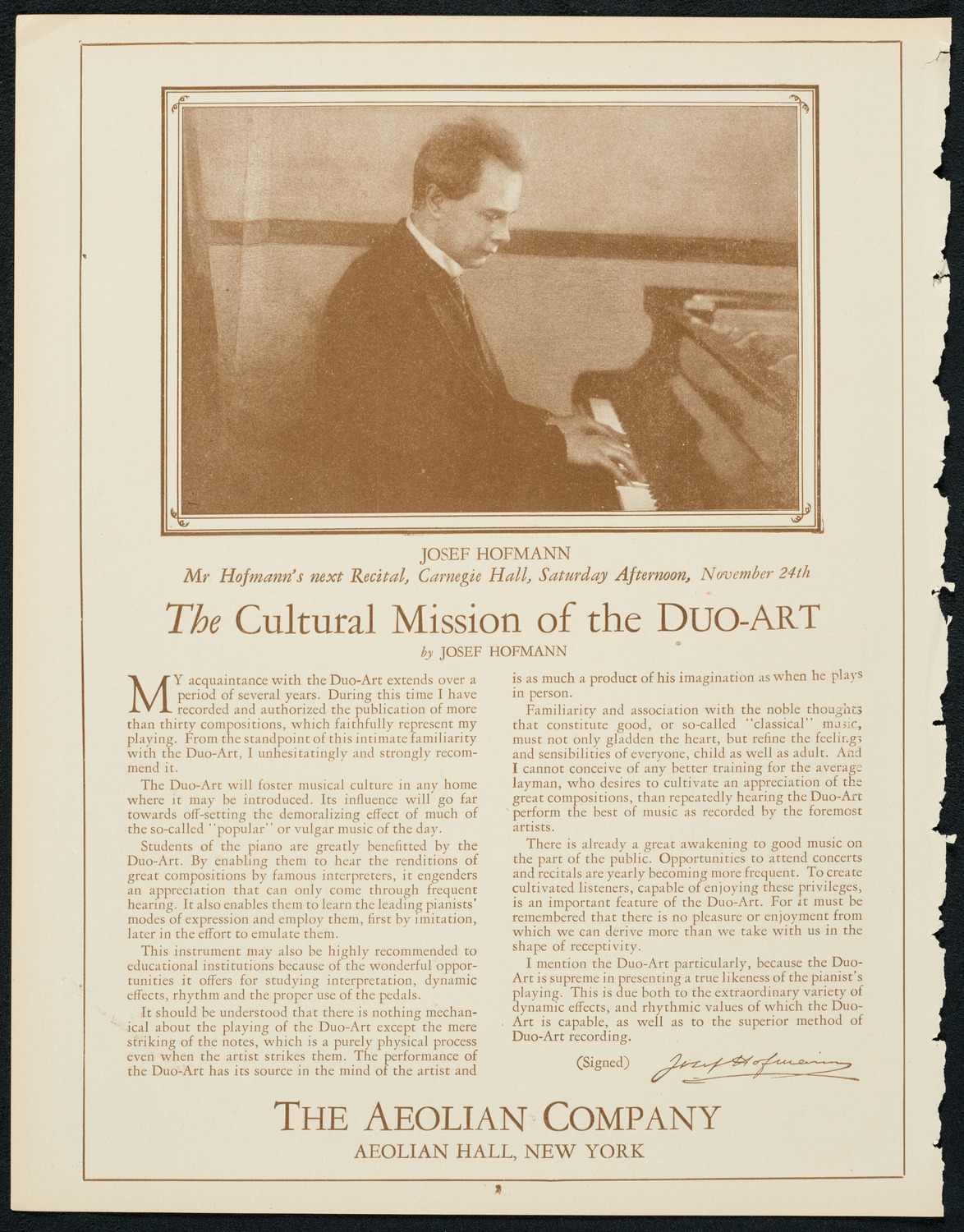 Philadelphia Orchestra, November 20, 1923, program page 2