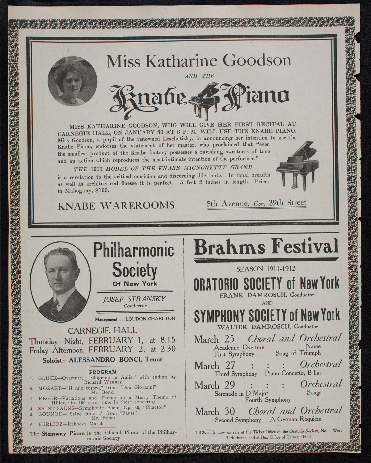 Burton Holmes Travelogue: Buenos Aires, January 28, 1912, program page 12