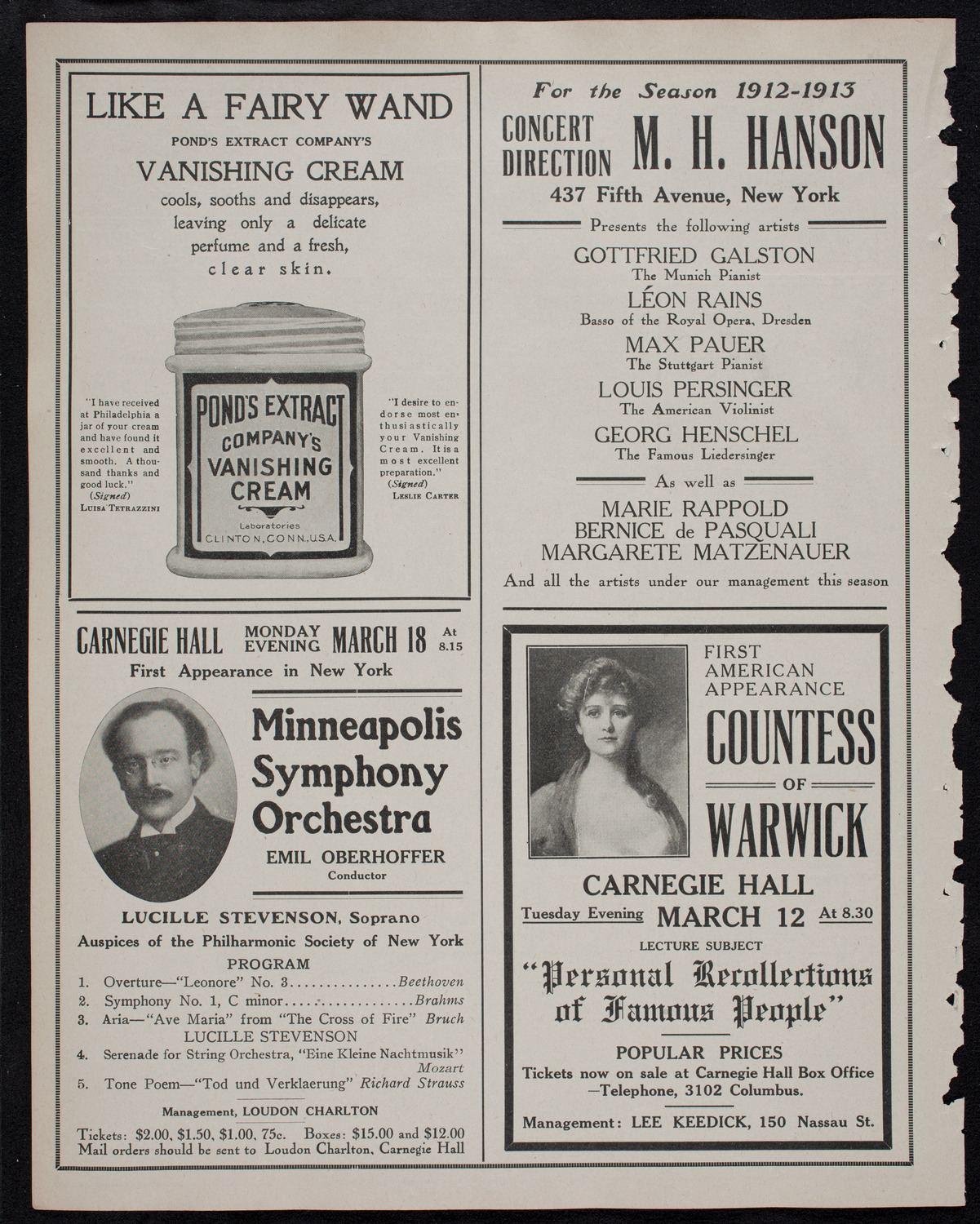 Newman Traveltalks: Scotland and Wales, March 10, 1912, program page 8