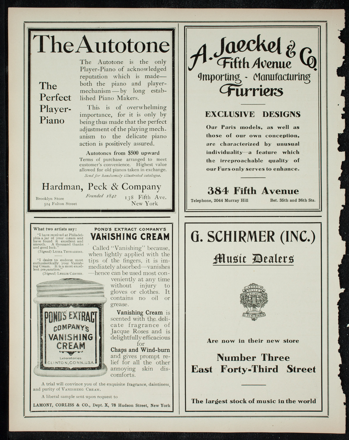 New York Philharmonic, December 2, 1910, program page 8