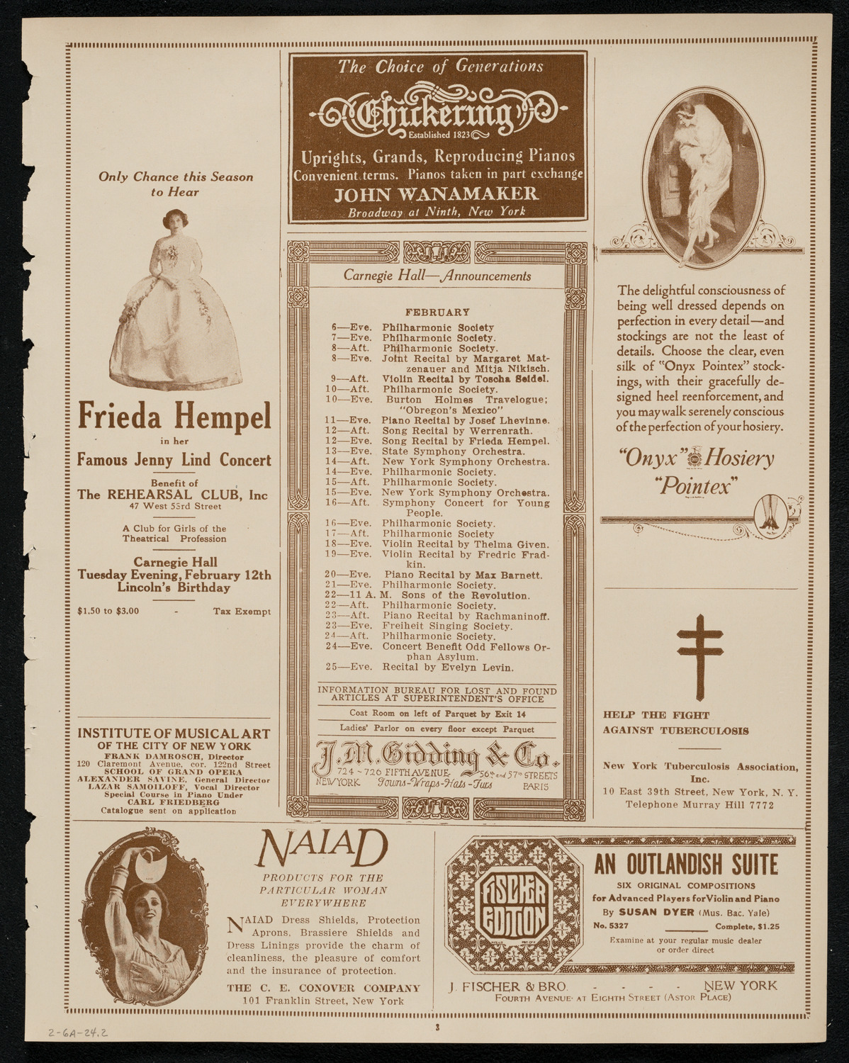 State Symphony Orchestra of New York, February 6, 1924, program page 3