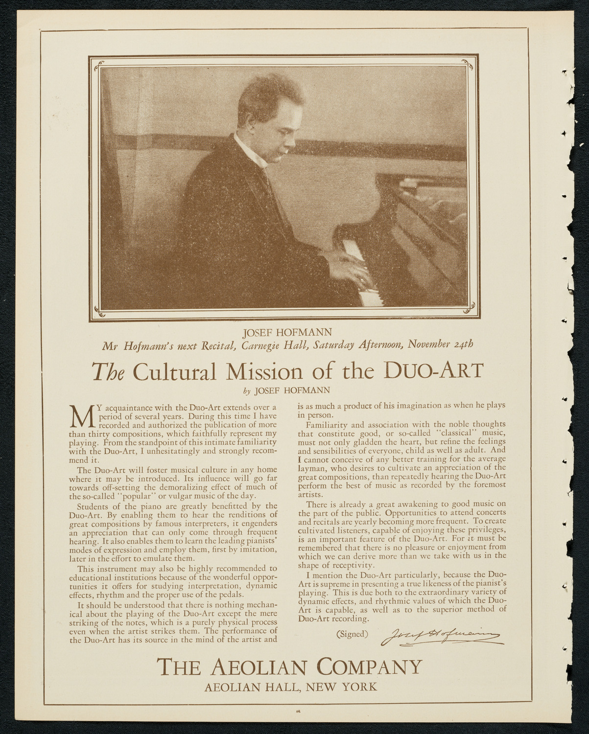 New York Philharmonic, November 8, 1923, program page 2