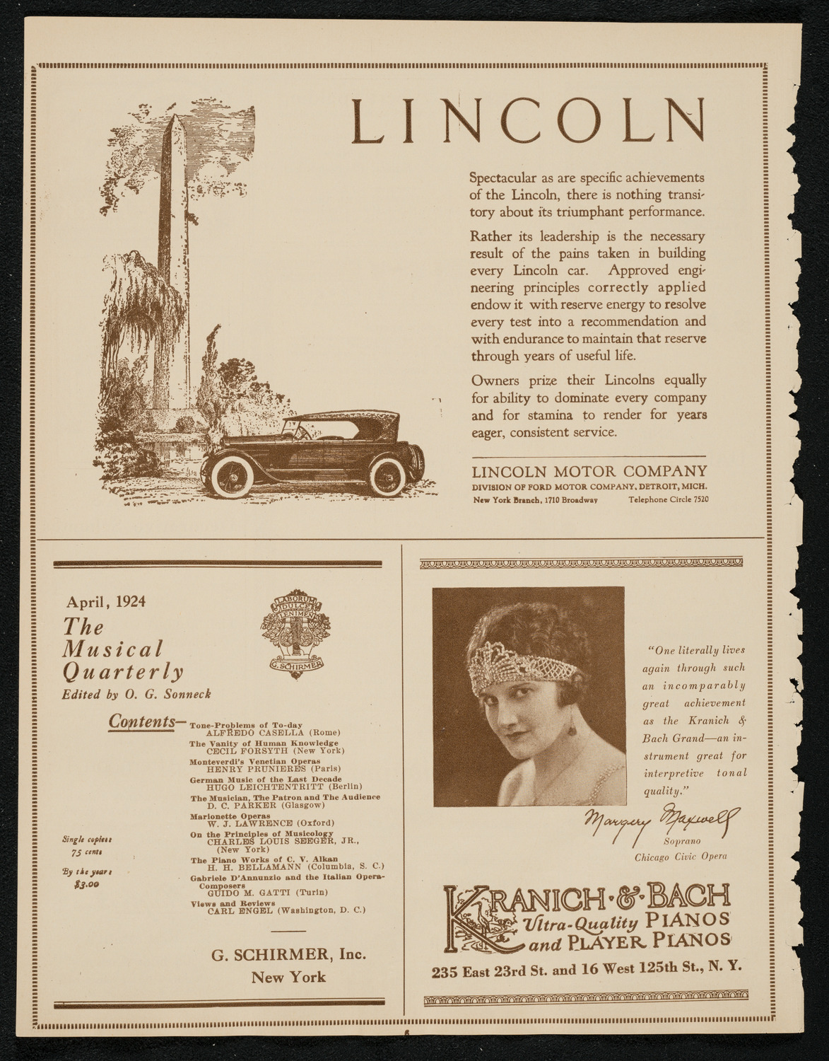 Carmen Garcia-Cornejo, Soprano, June 1, 1924, program page 6