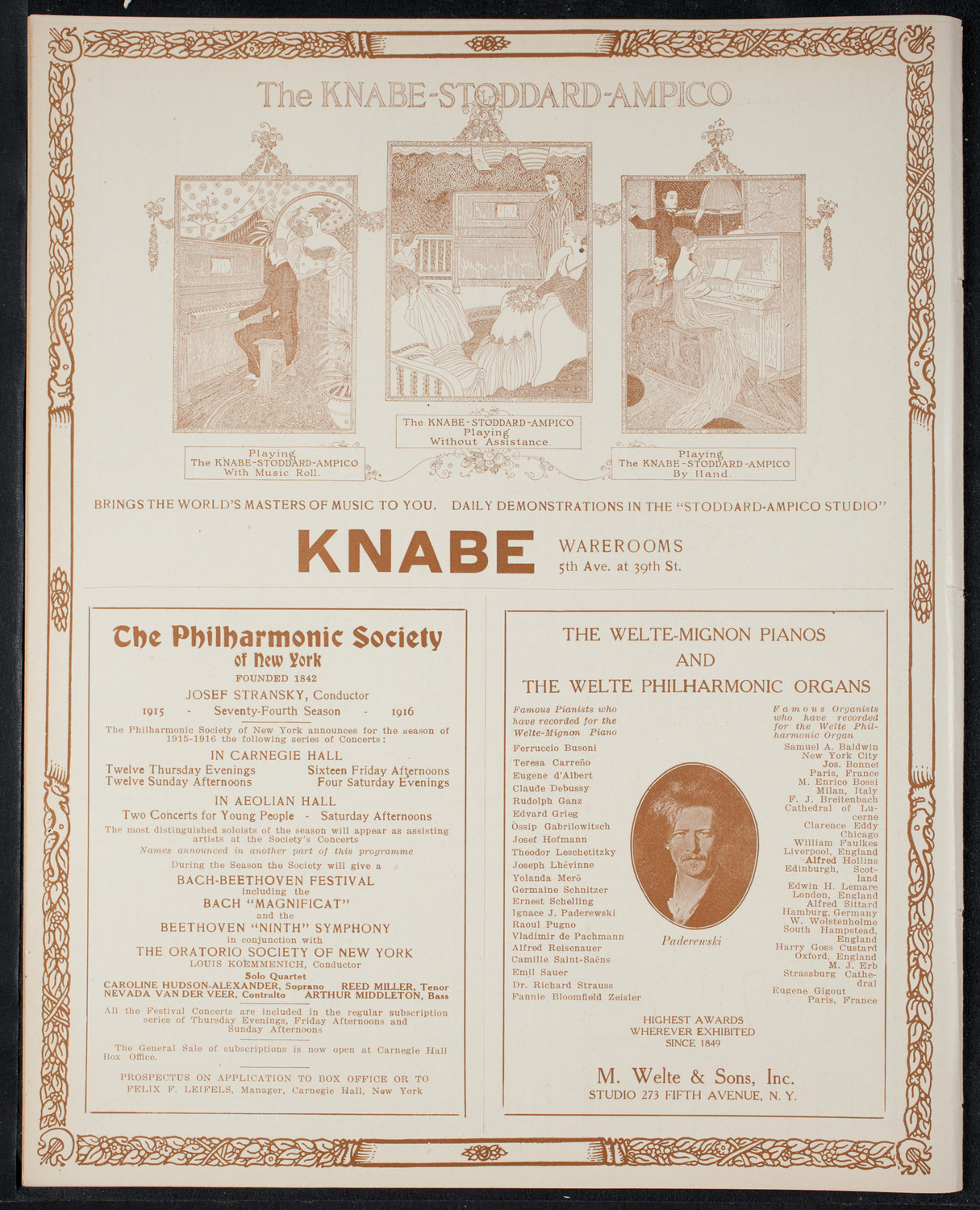 People's Symphony Concert, October 24, 1915, program page 12