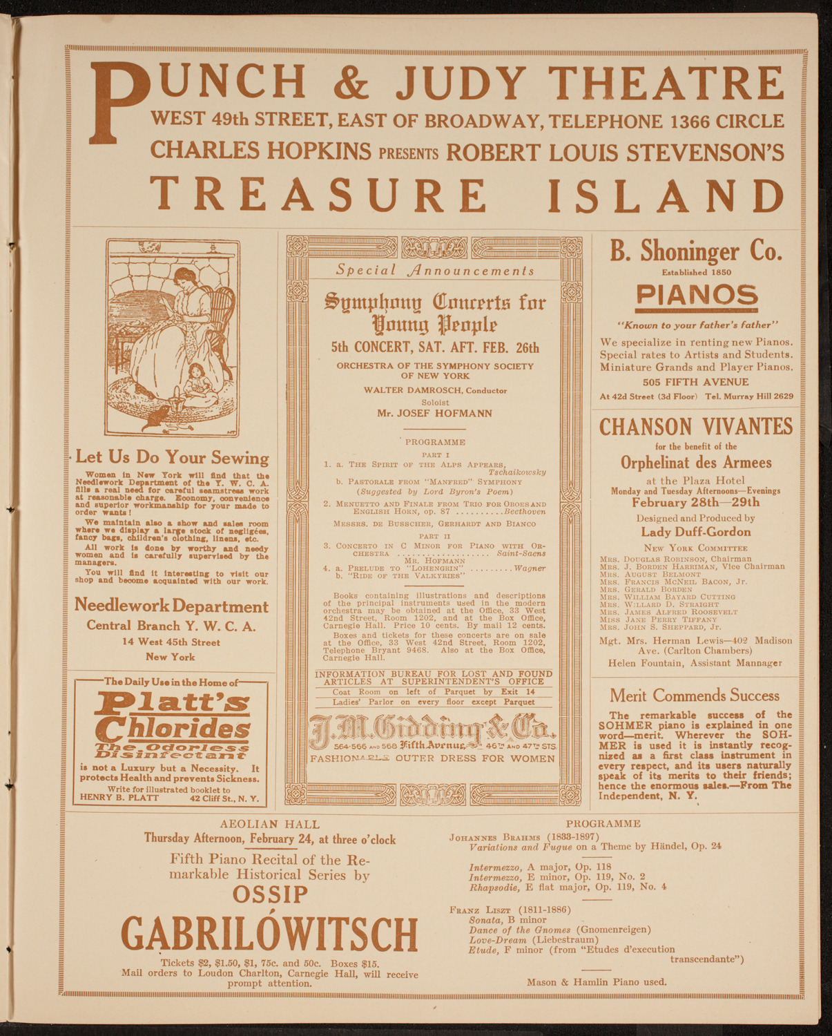 Russian Symphony Society of New York, February 19, 1916, program page 9