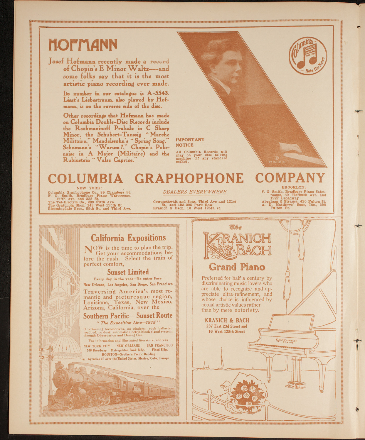 New York Philharmonic, February 7, 1915, program page 6