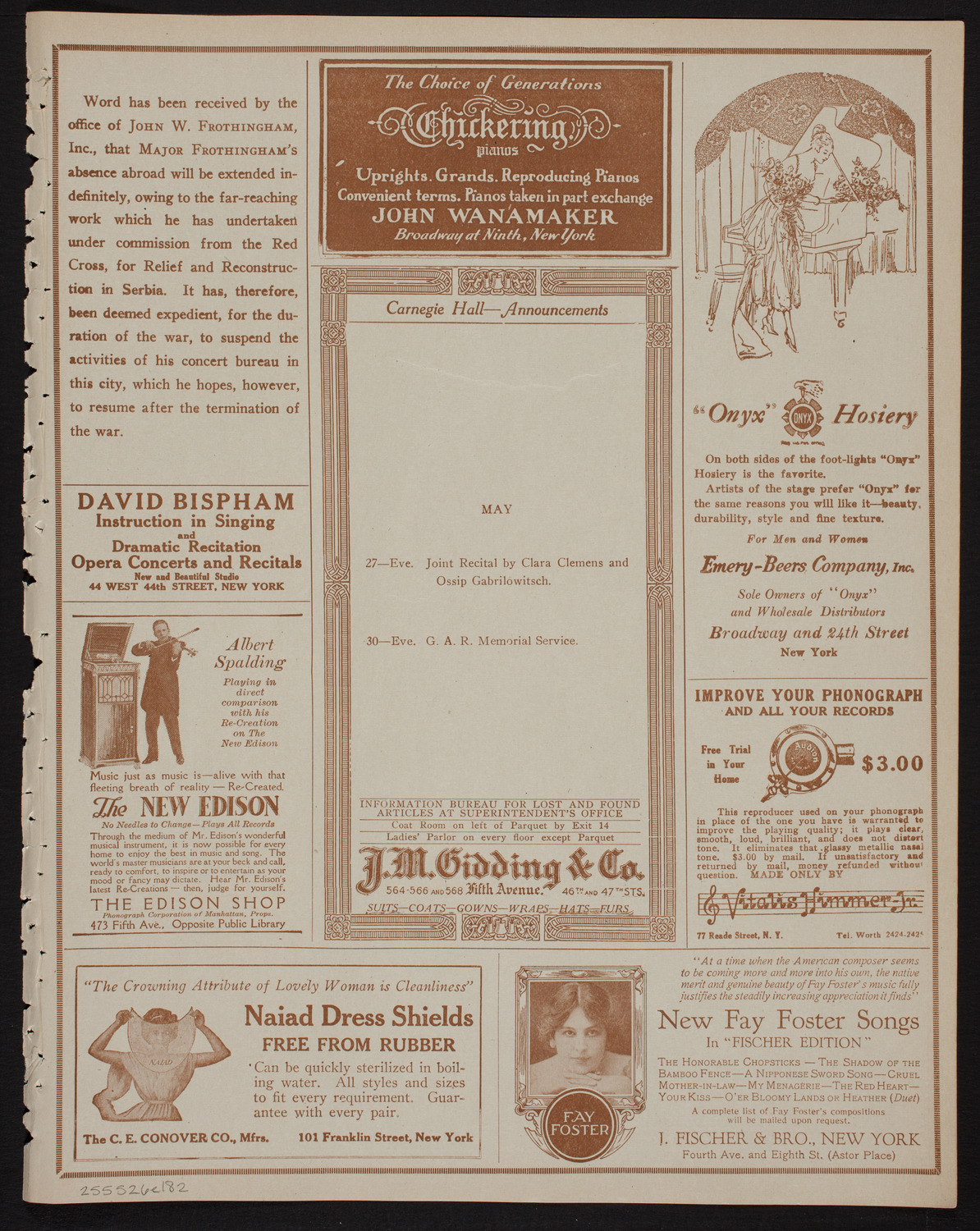 British Empire Day Celebration, May 26, 1918, program page 3