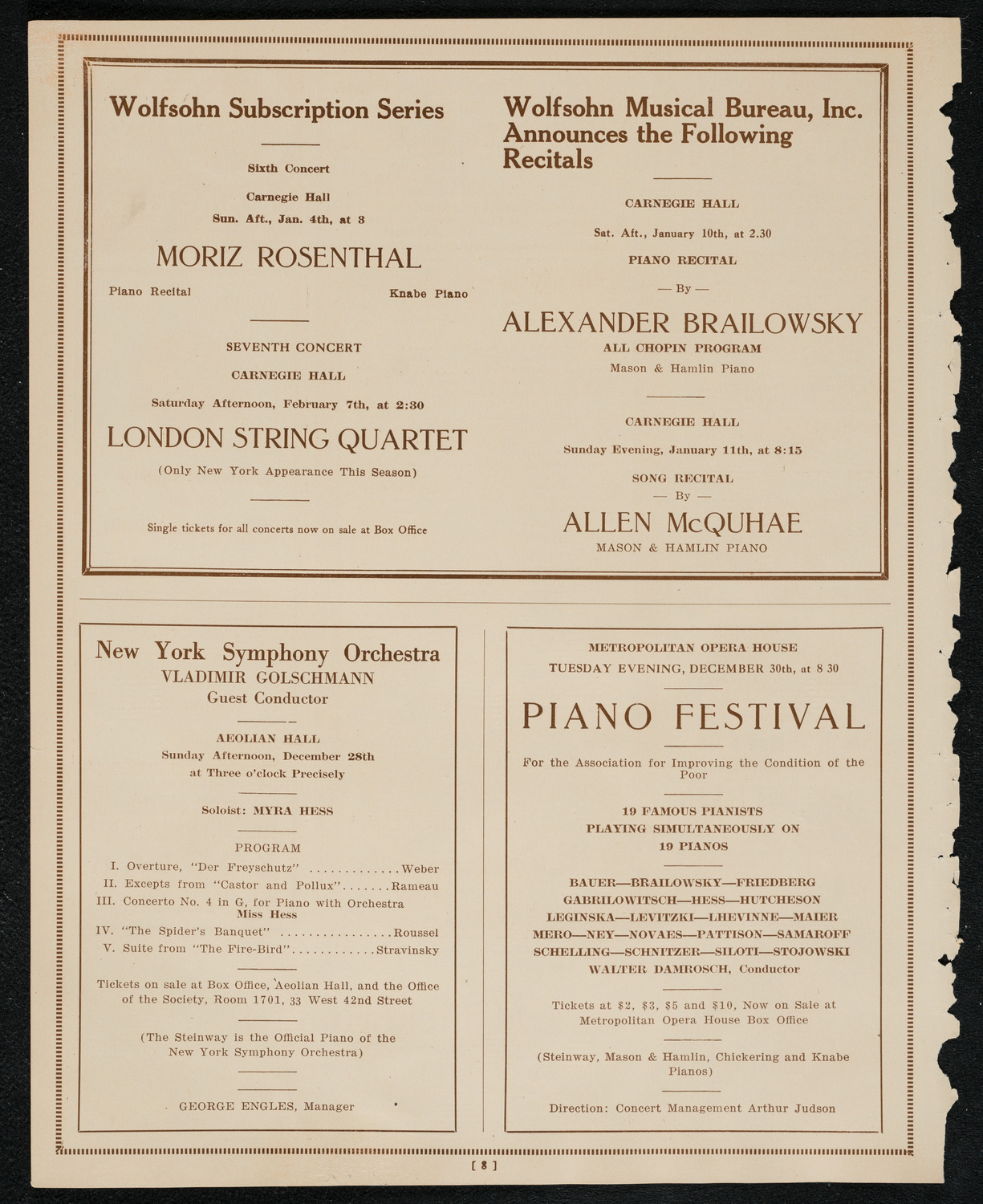 Oratorio Society of New York, December 25, 1924, program page 8