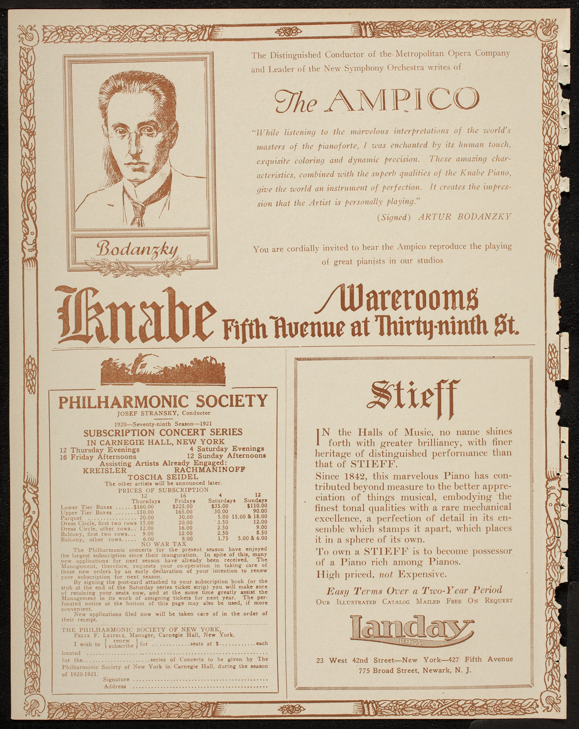 Cantor Zavel Kwartin, Baritone, May 9, 1920, program page 12