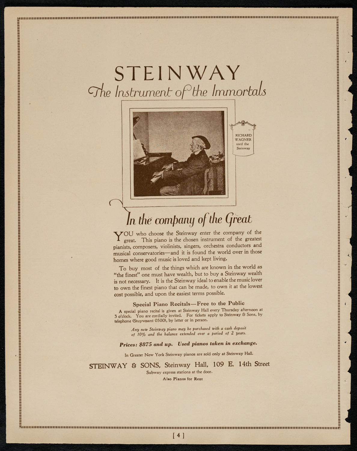 Magdeleine du Carp with the New York Philharmonic, January 25, 1922, program page 4