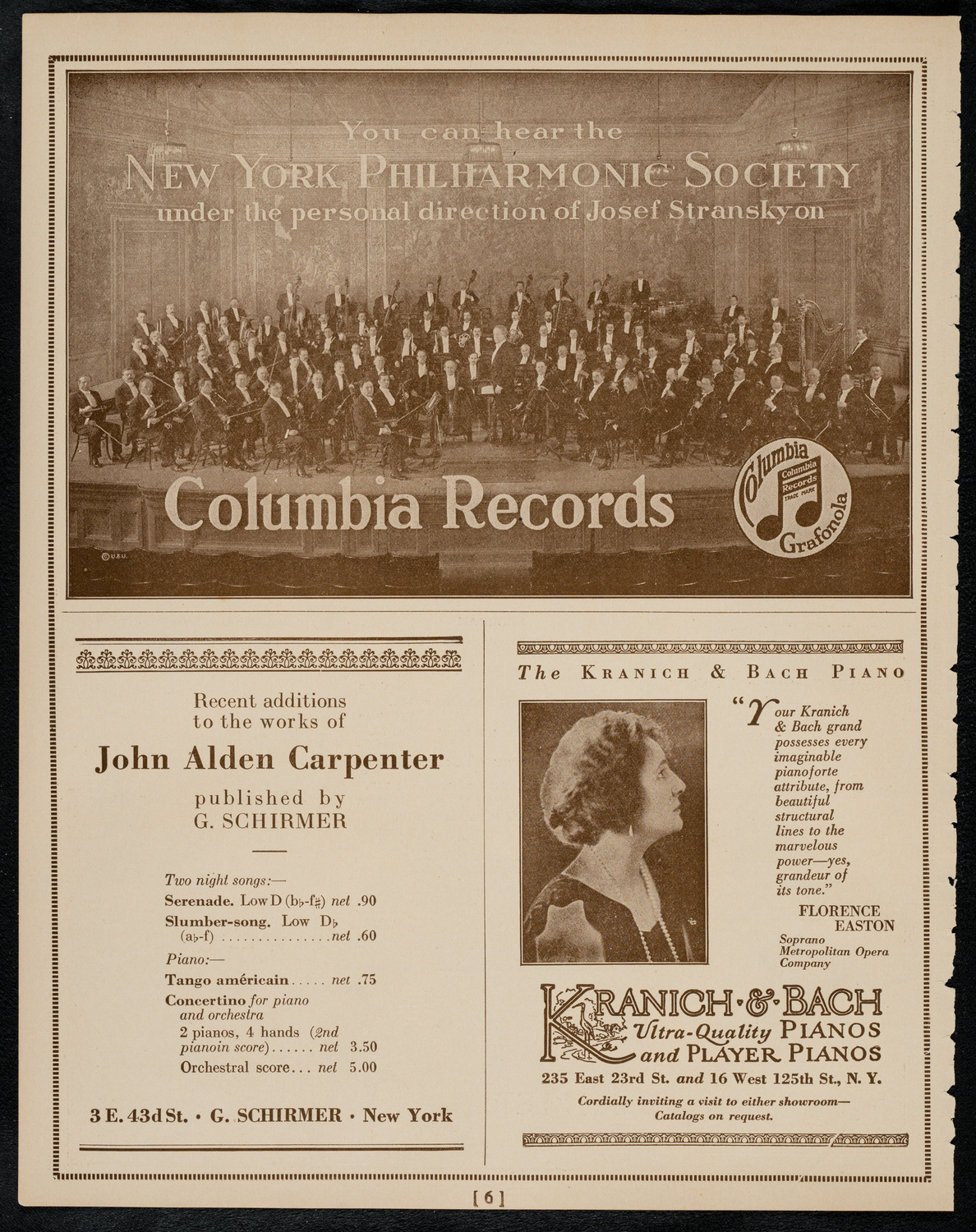 Elly Ney, Piano, April 11, 1922, program page 6
