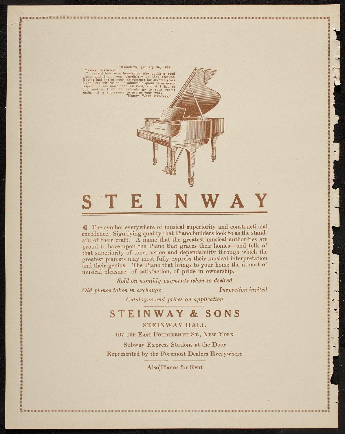 New York Philharmonic, February 26, 1920, program page 4