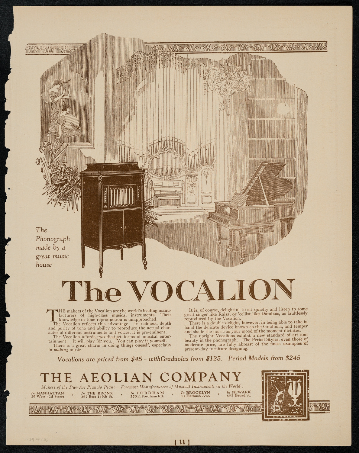 Burton Holmes Travelogue: Going Abroad at Home, January 29, 1922, program page 11