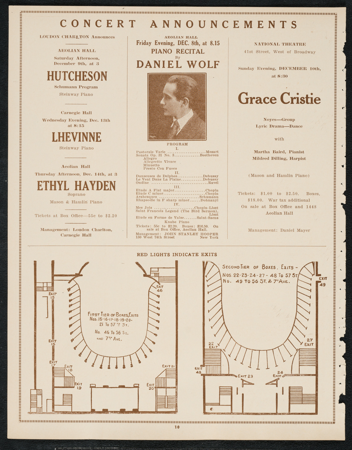 City Symphony Orchestra, December 4, 1922, program page 10