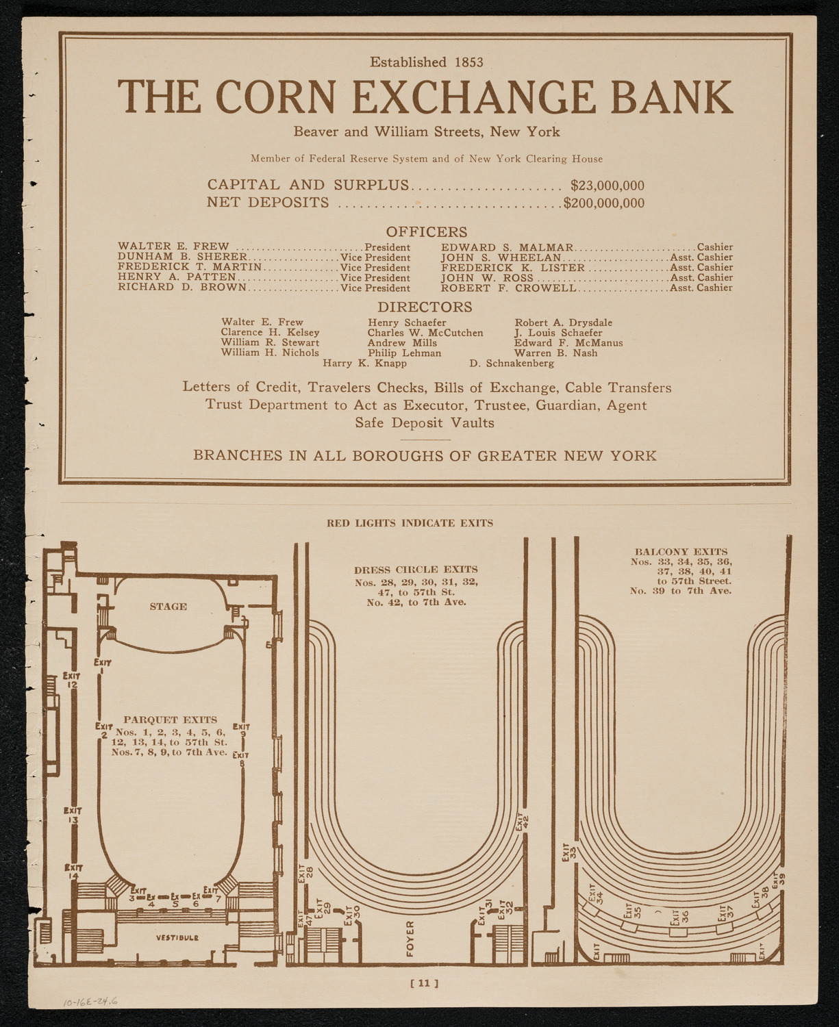 New York Philharmonic, October 16, 1924, program page 11