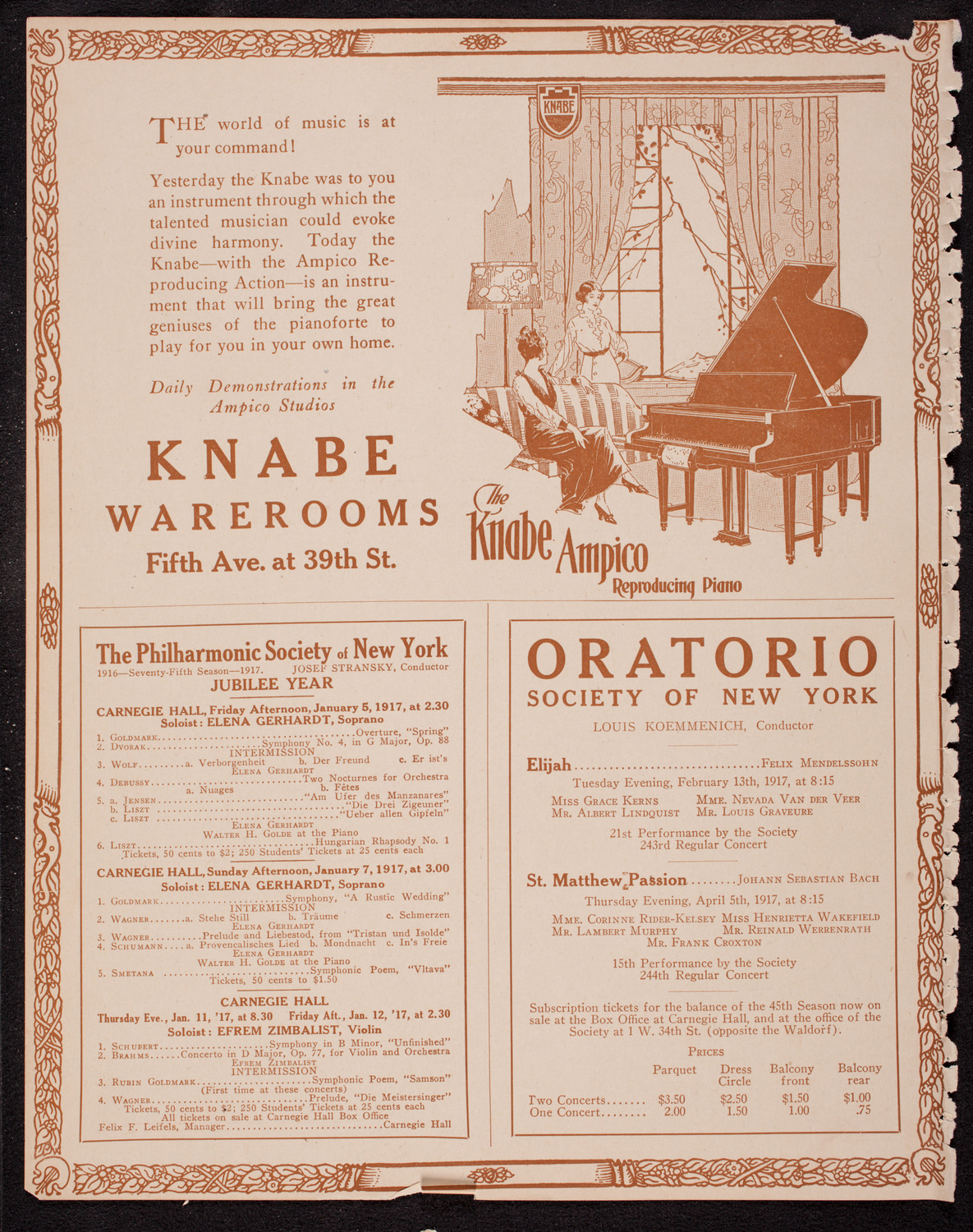 Russian Symphony Society of New York, December 31, 1916, program page 12