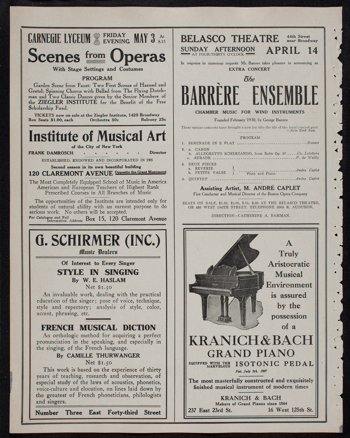 Vladimir de Pachmann, Piano, April 13, 1912, program page 6