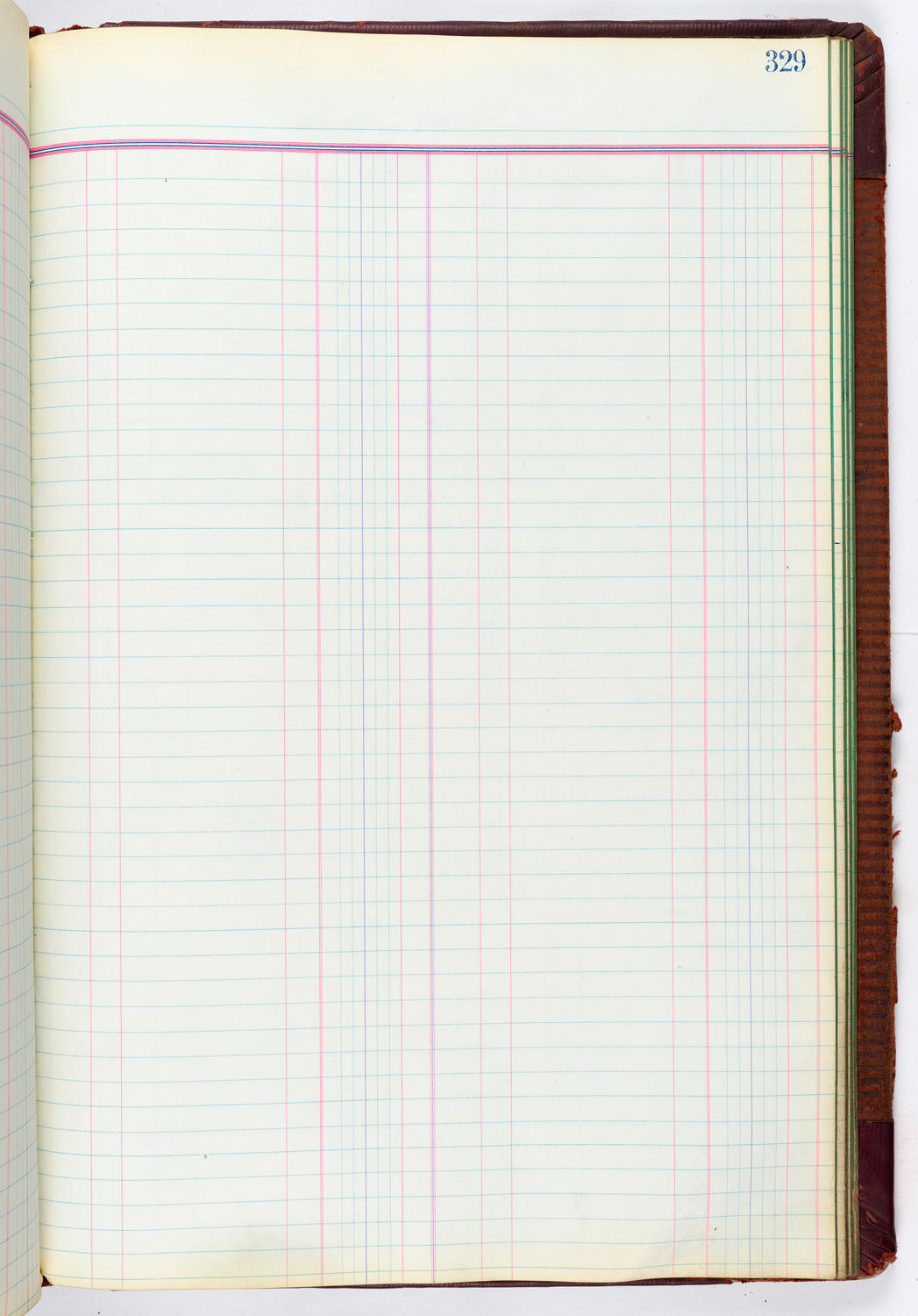 Music Hall Accounting Ledger, volume 4, page 329