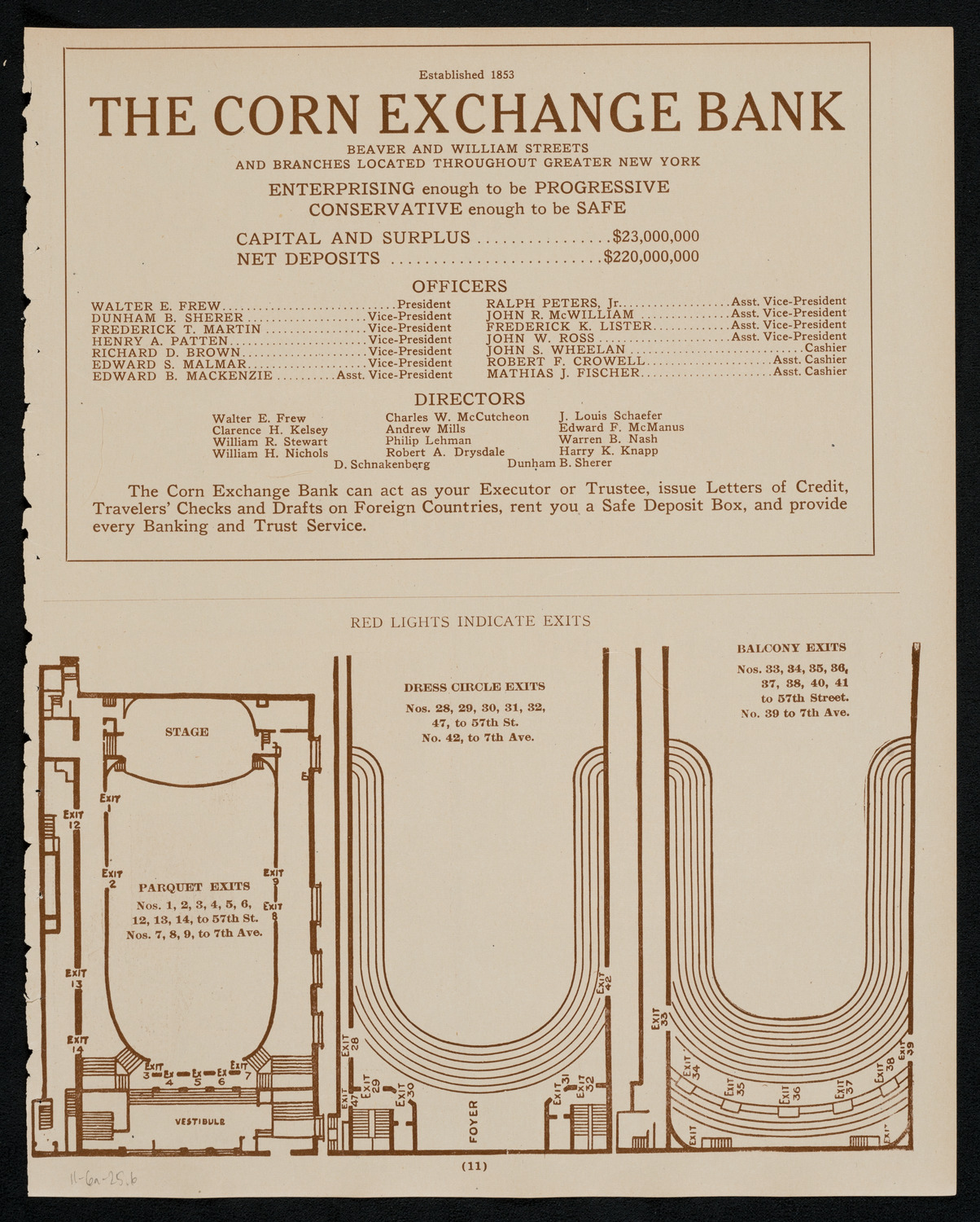 New York Philharmonic, November 6, 1925, program page 11