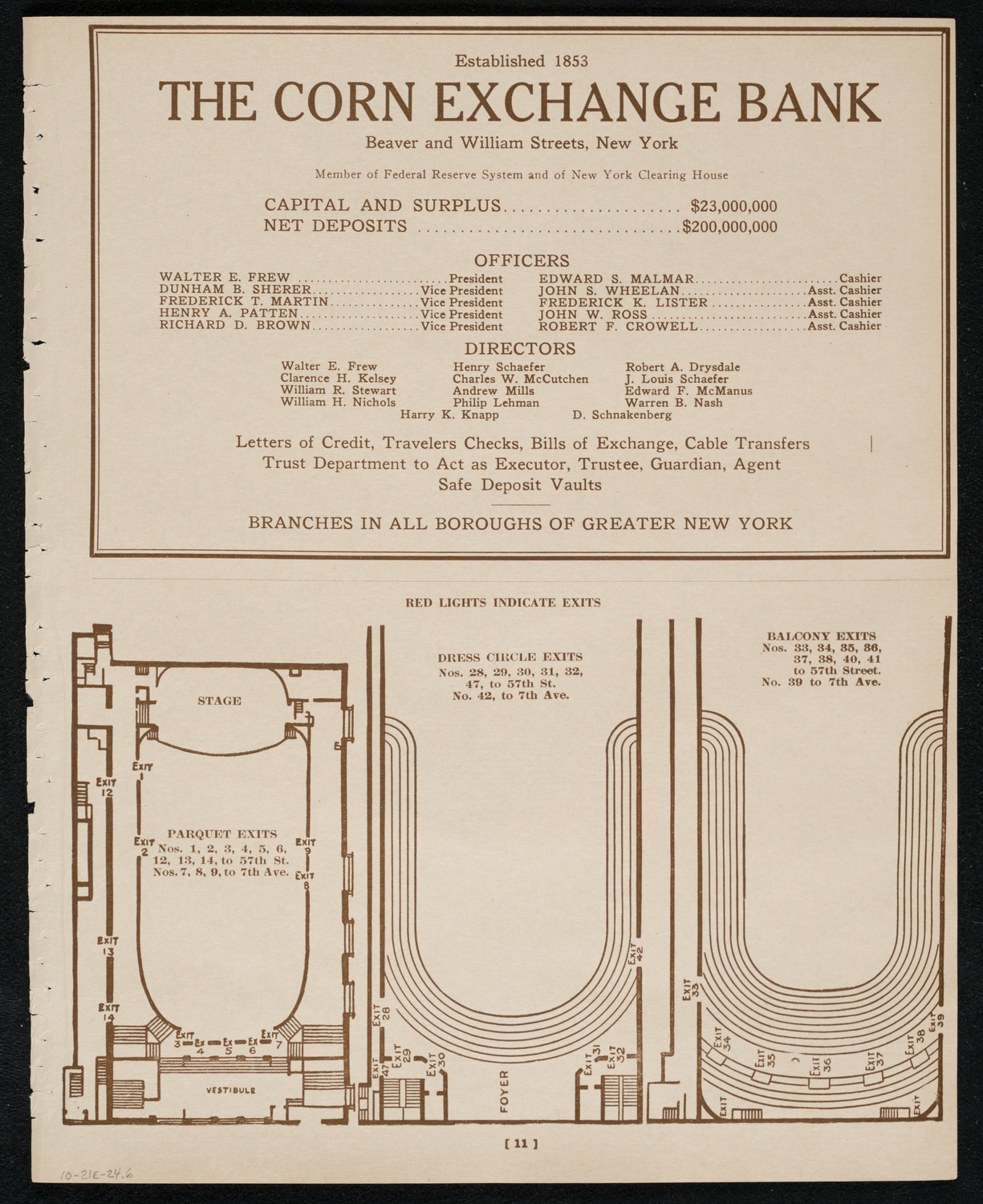 Philadelphia Orchestra, October 21, 1924, program page 11