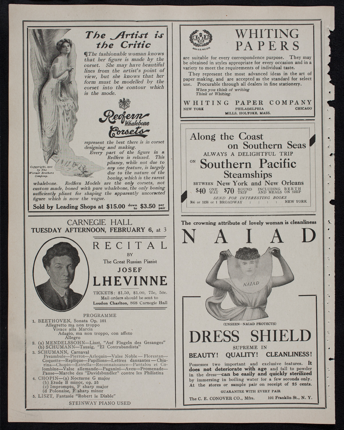 New York Philharmonic, January 5, 1912, program page 2