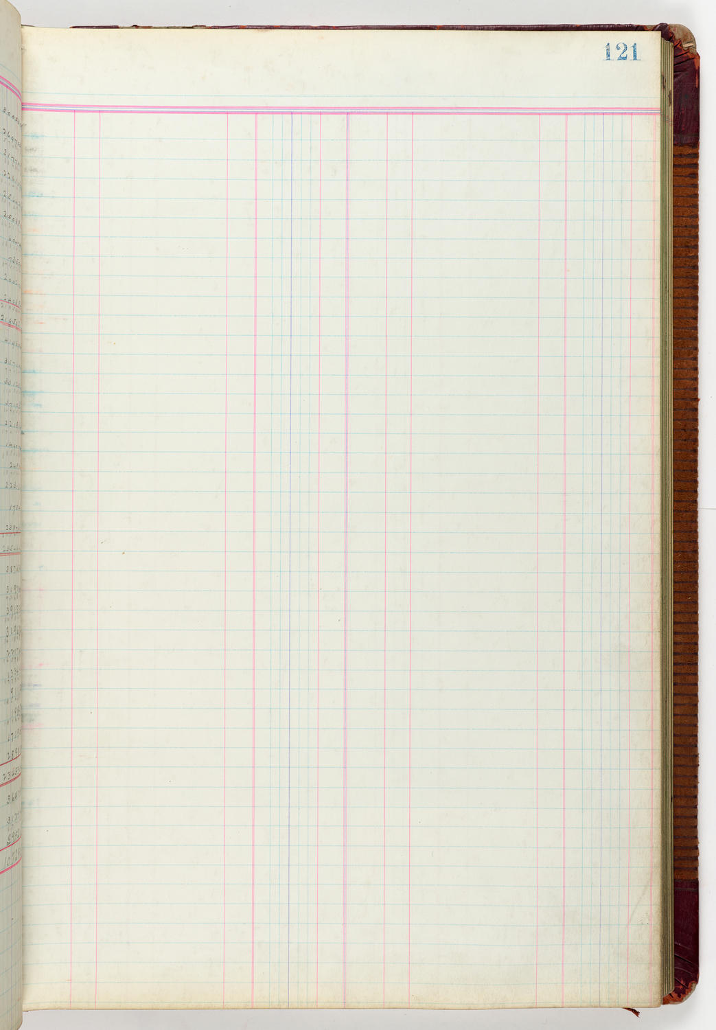 Music Hall Accounting Ledger Journal, volume 6, page 121