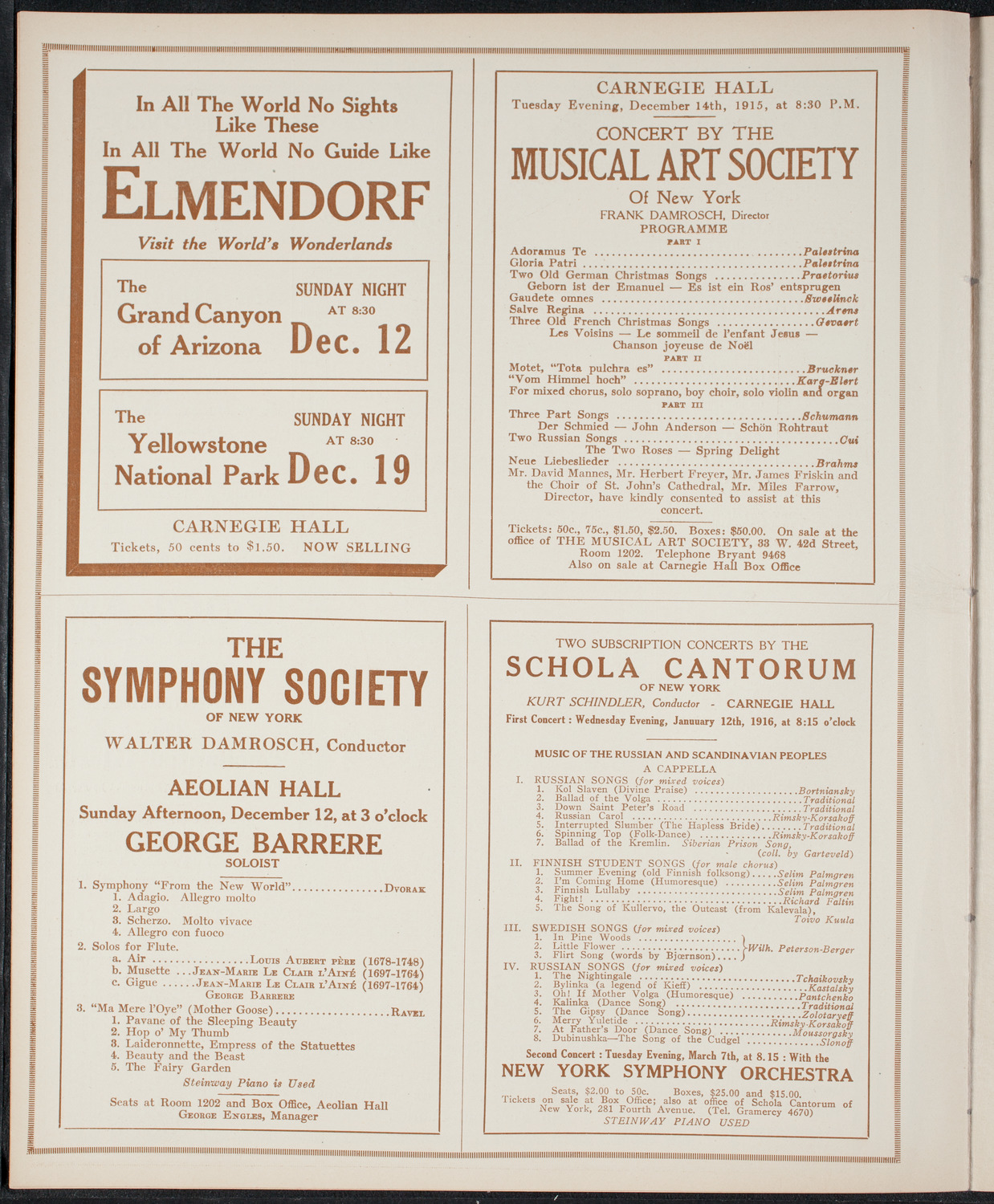 Ignacy Jan Paderewski, Piano, December 7, 1915, program page 8