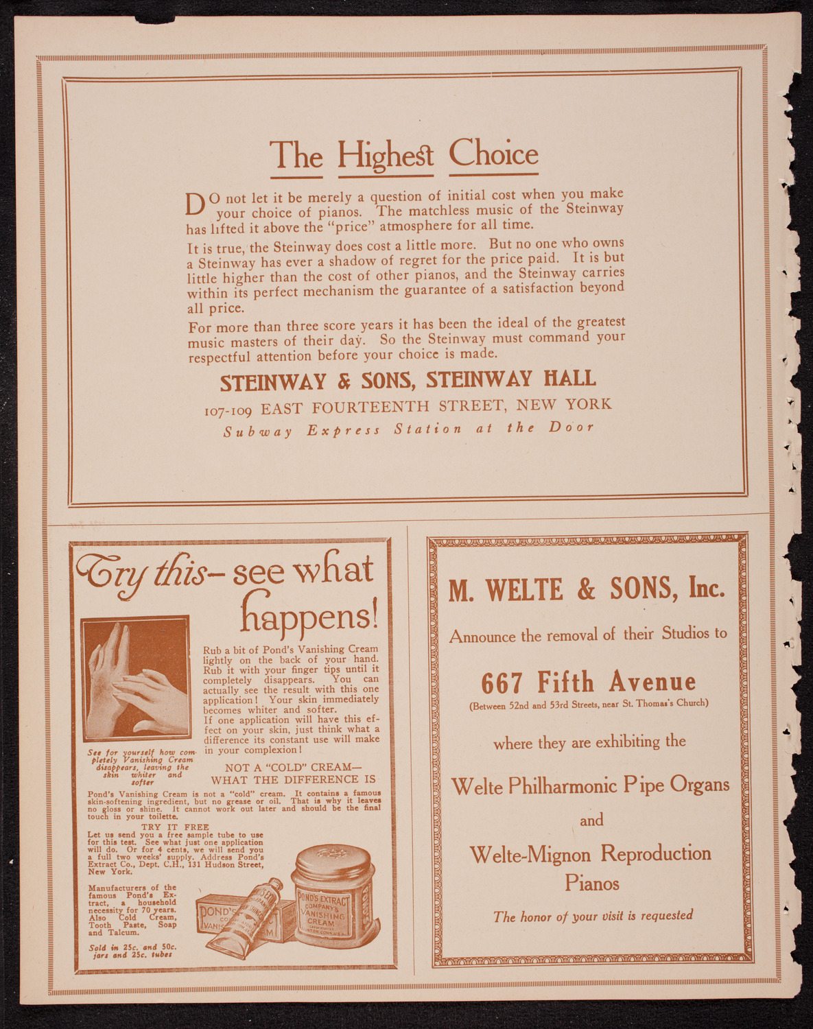 Percy Hemus, Baritone, November 20, 1916, program page 4