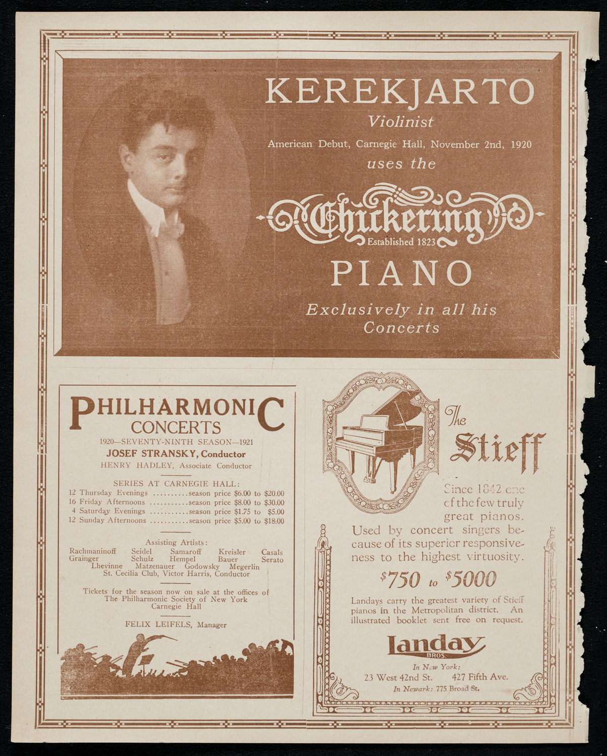 Benefit: St. Joseph Summer Institute, October 13, 1920, program page 12