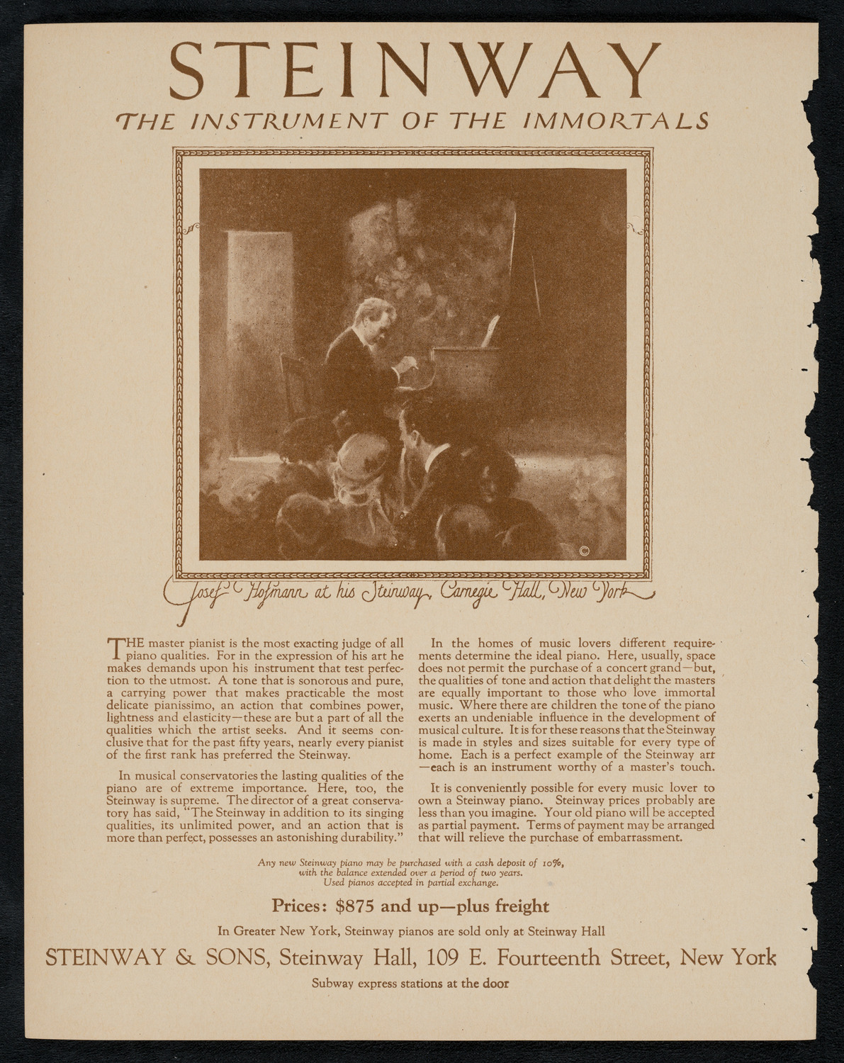 Josef Hofmann, Piano, March 4, 1923, program page 4
