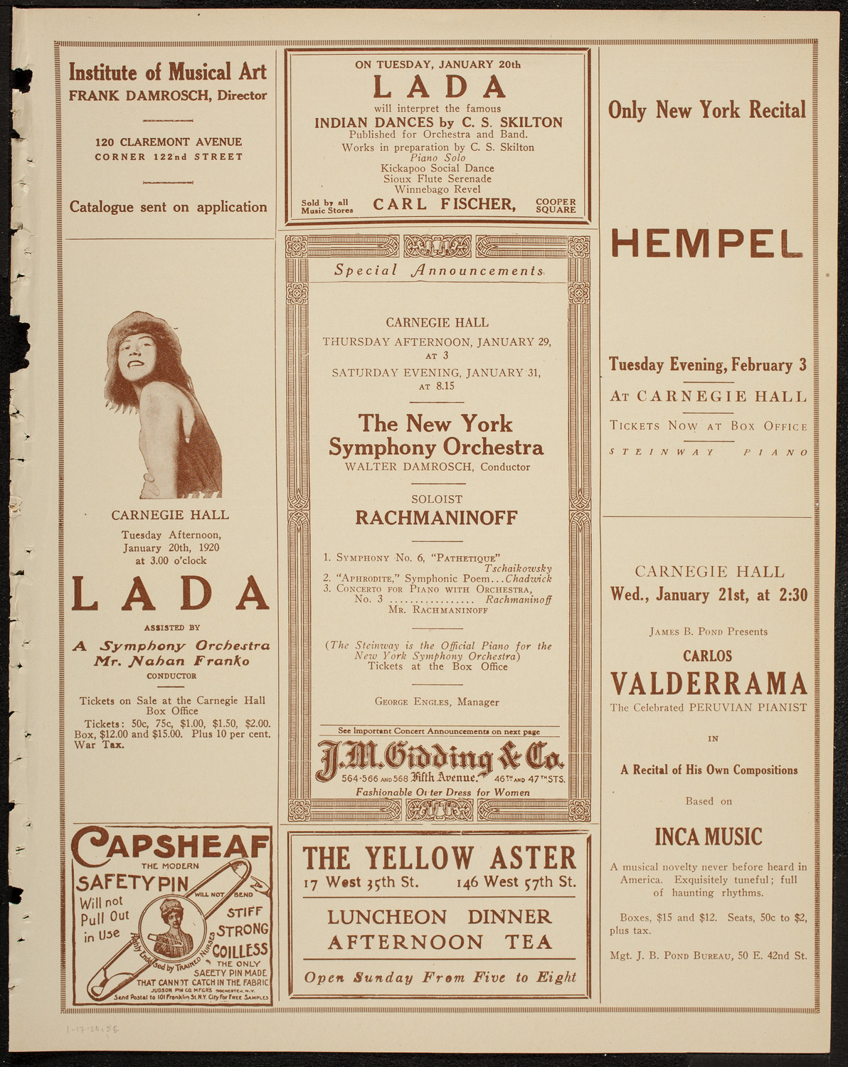 New York Banks Glee Club, January 17, 1920, program page 10