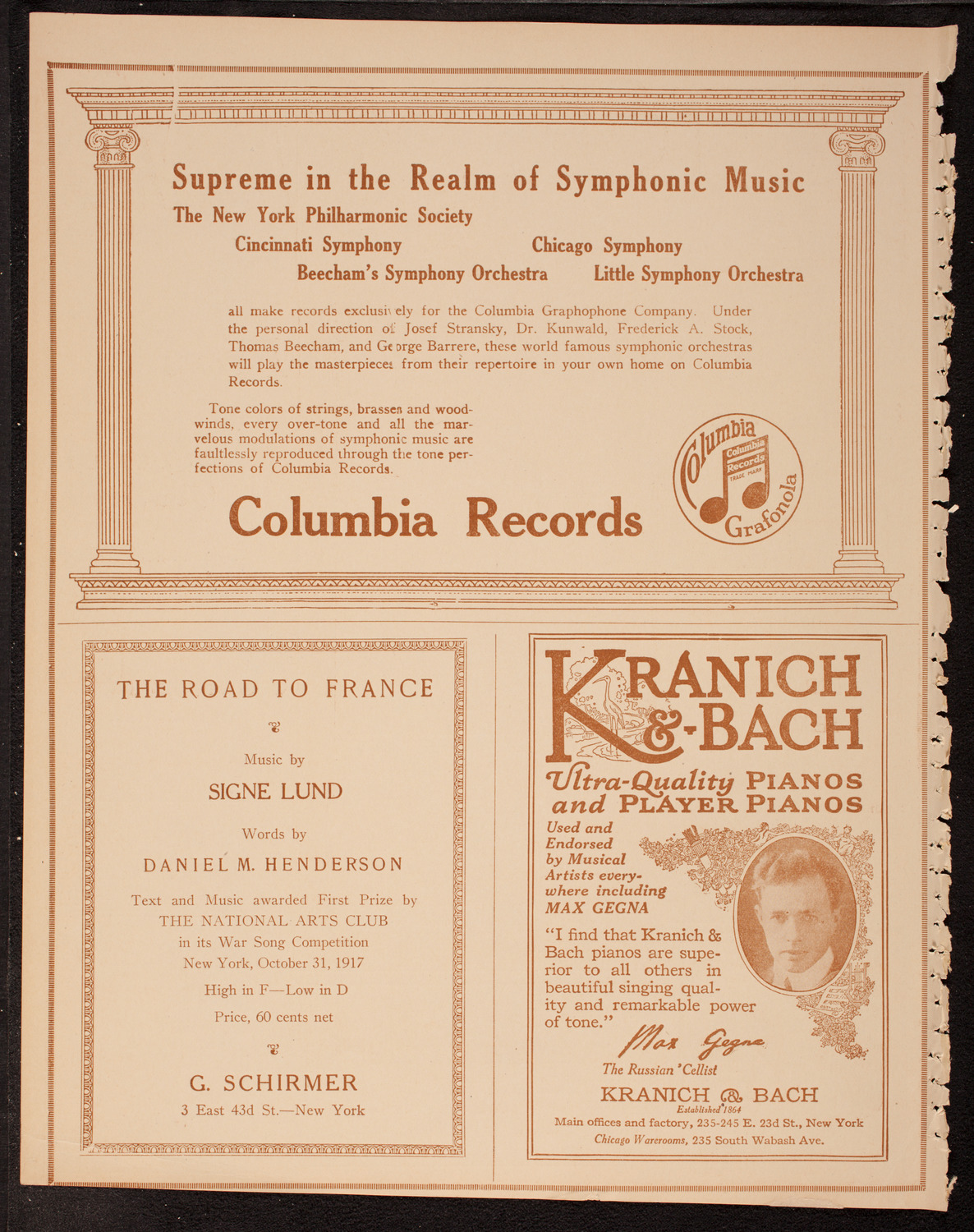 Mischa Elman, Violin, December 30, 1917, program page 6