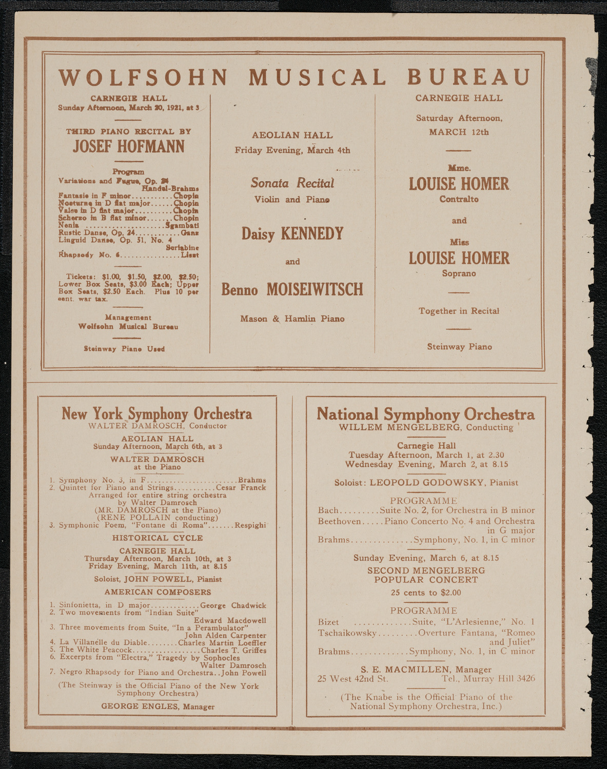 Mecca Temple of New York: Ancient Arabic Order of the Nobles of the Mystic Shrine, February 28, 1921, program page 8