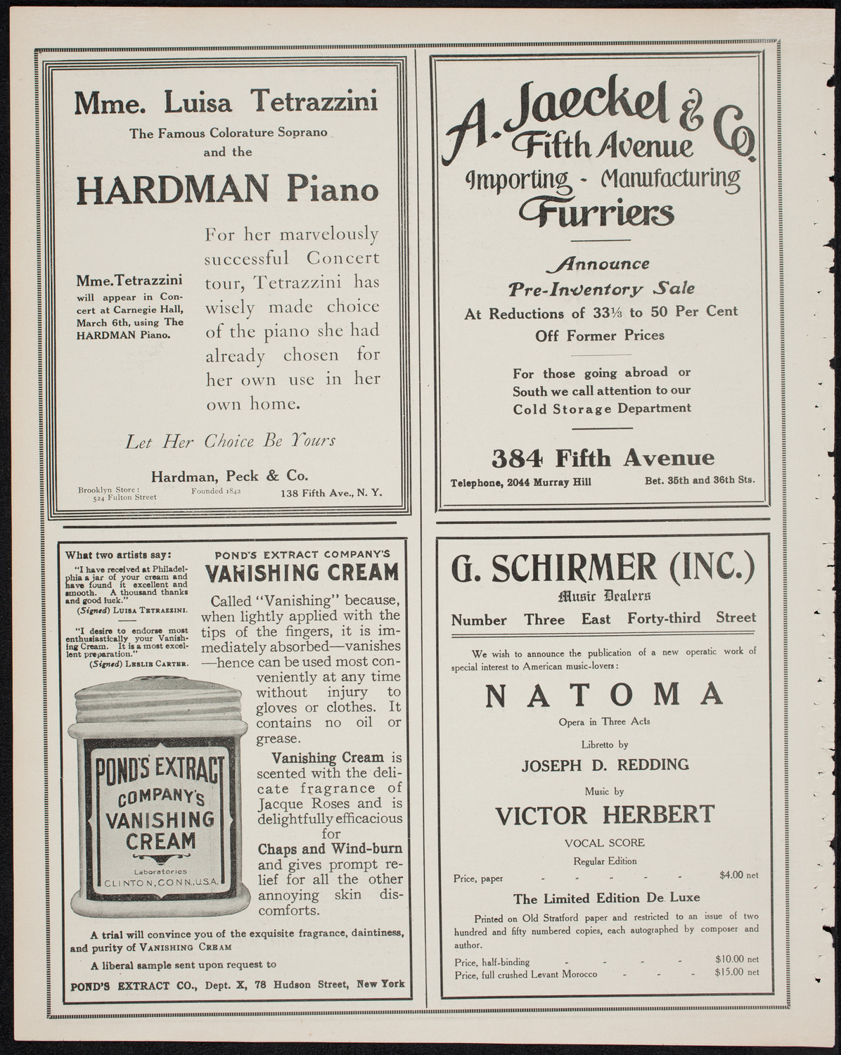 MacDowell Chorus, March 3, 1911, program page 8