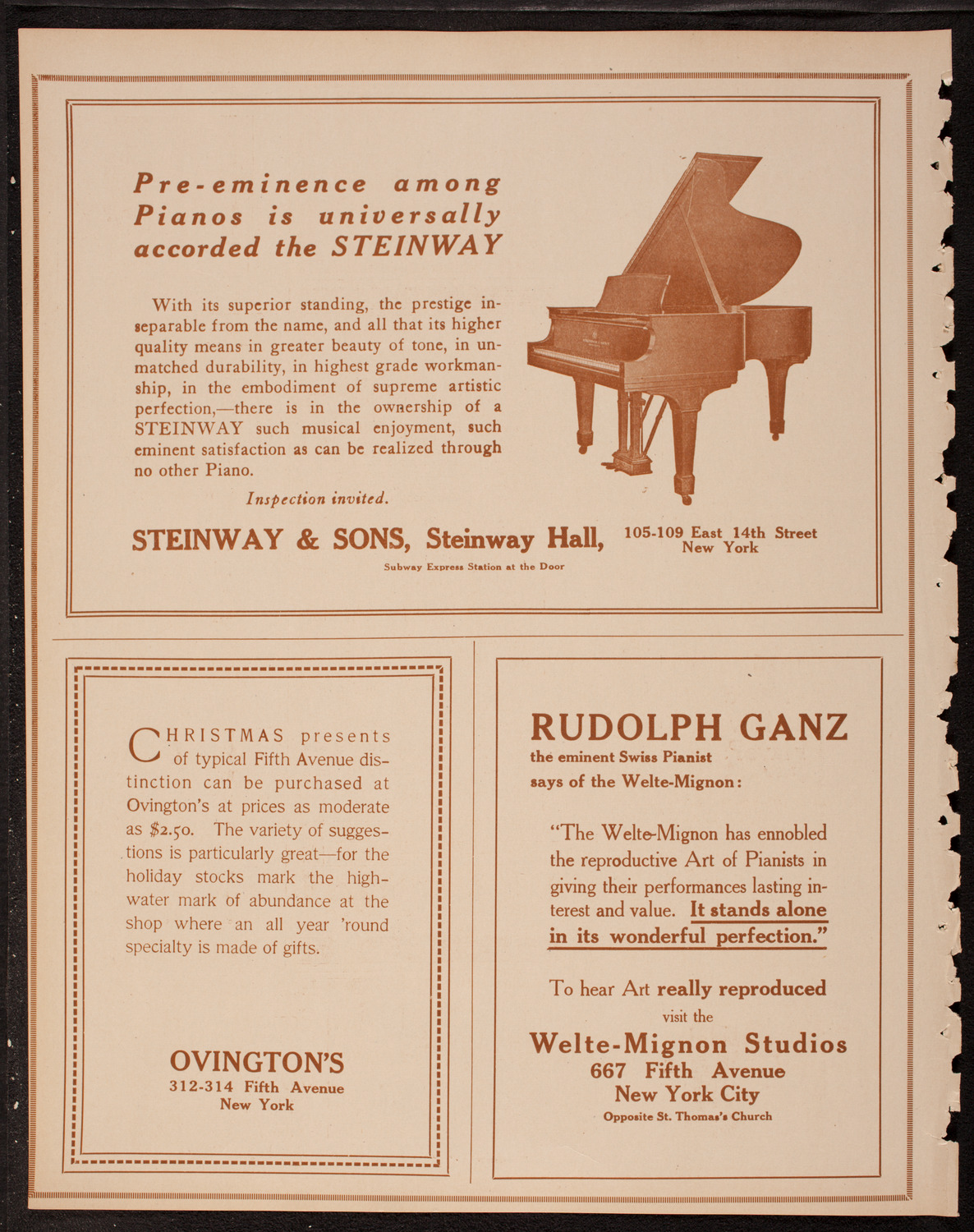 New York Philharmonic, December 8, 1917, program page 4