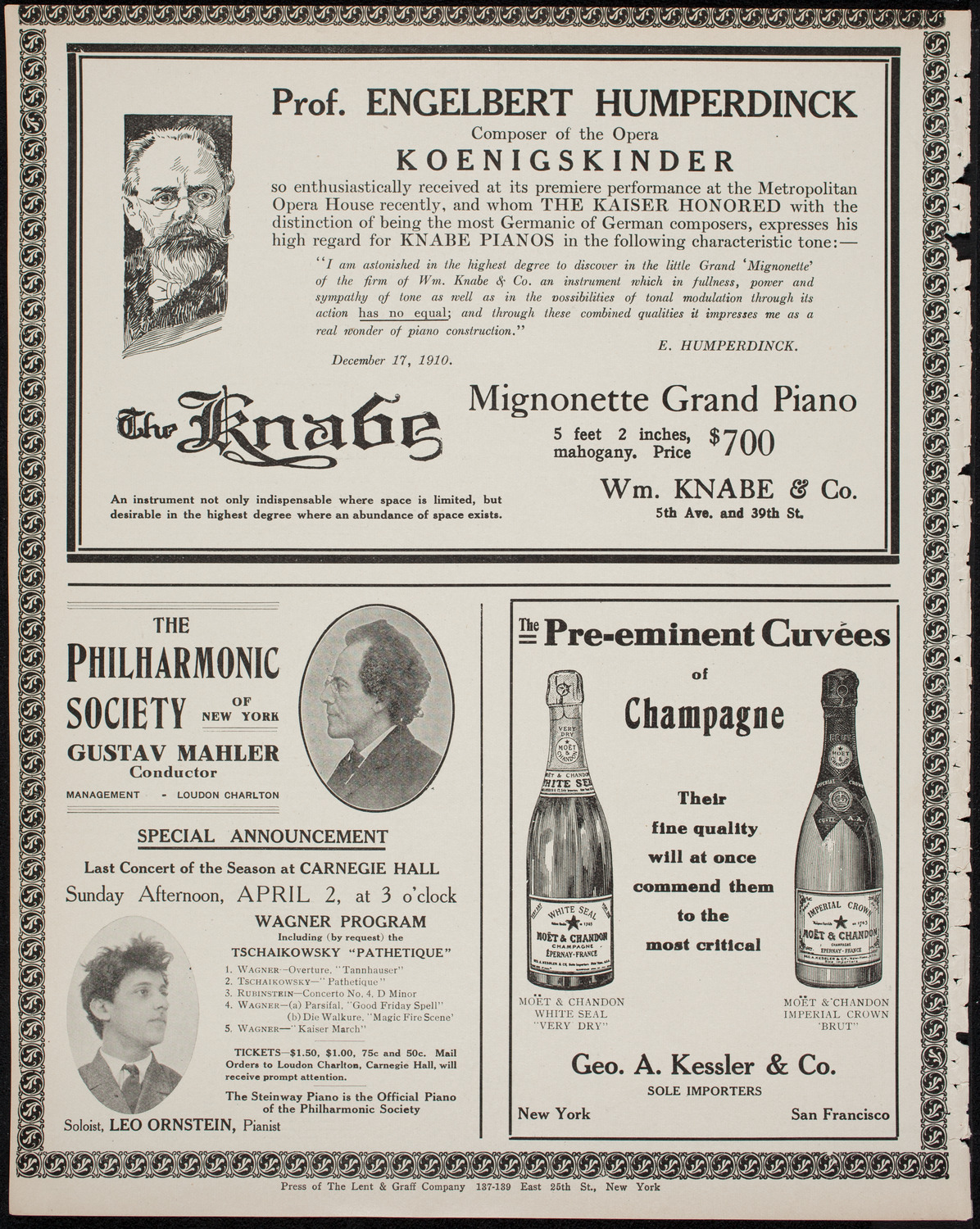 Isadora Duncan, Dancer, with the New York Symphony Orchestra, March 31, 1911, program page 12