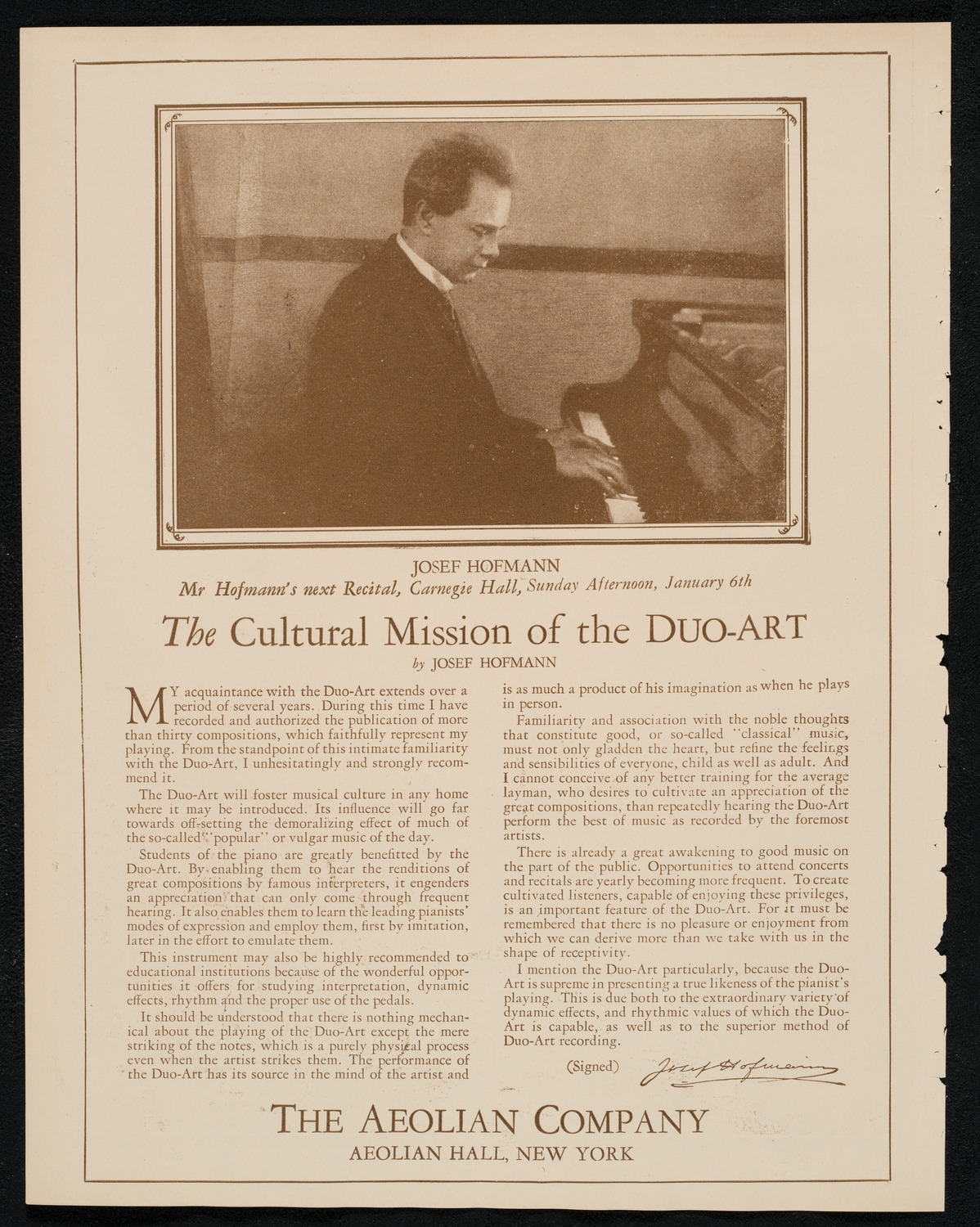 Boston Symphony Orchestra, January 3, 1924, program page 2