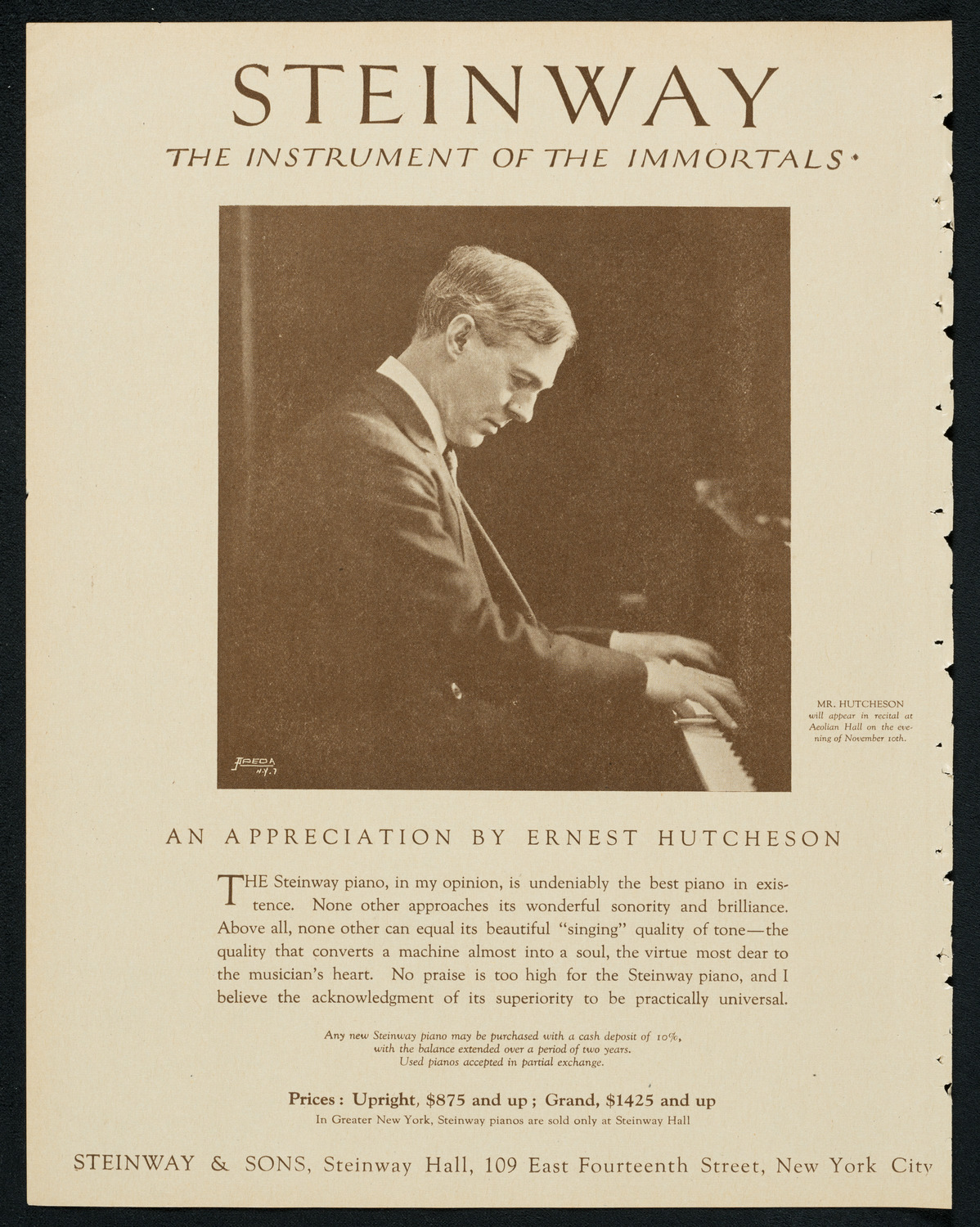 Grand Charity Concert, November 5, 1923, program page 4