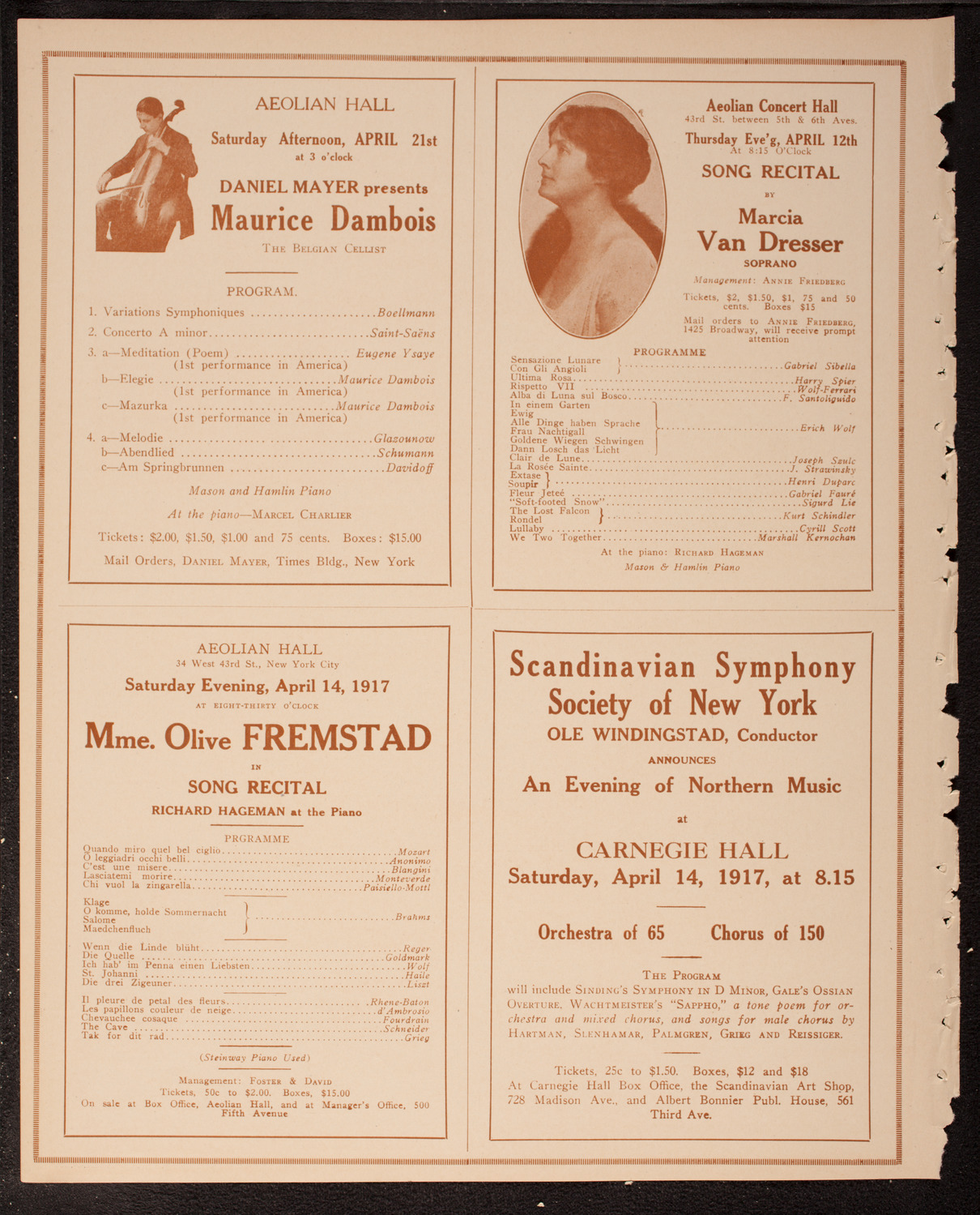 Amy Castles, Soprano, April 11, 1917, program page 10