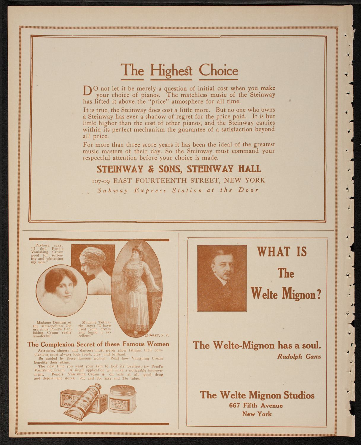 New York Symphony Orchestra, February 22, 1917, program page 4