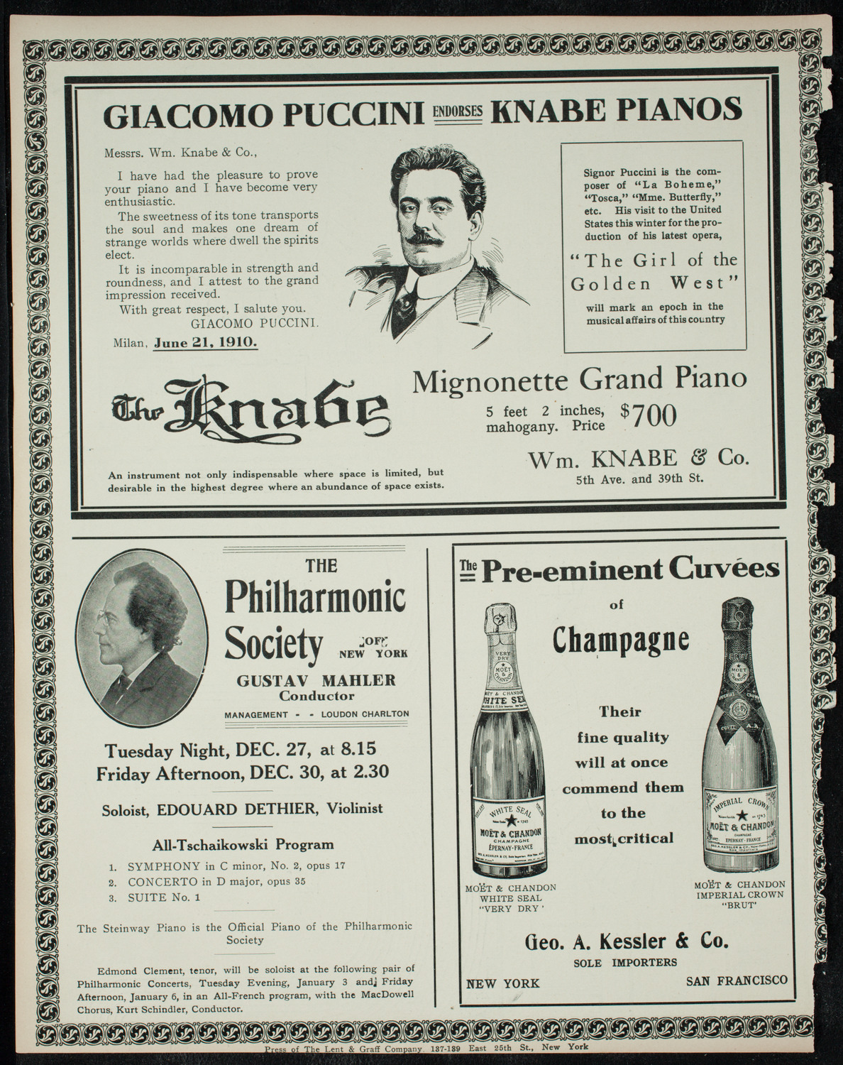 People's Symphony Concert, December 18, 1910, program page 12