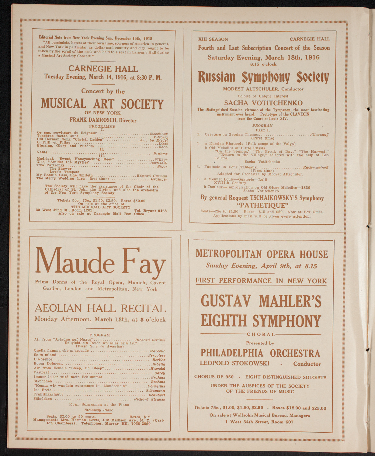 Newman Traveltalks: Chile, March 12, 1916, program page 10